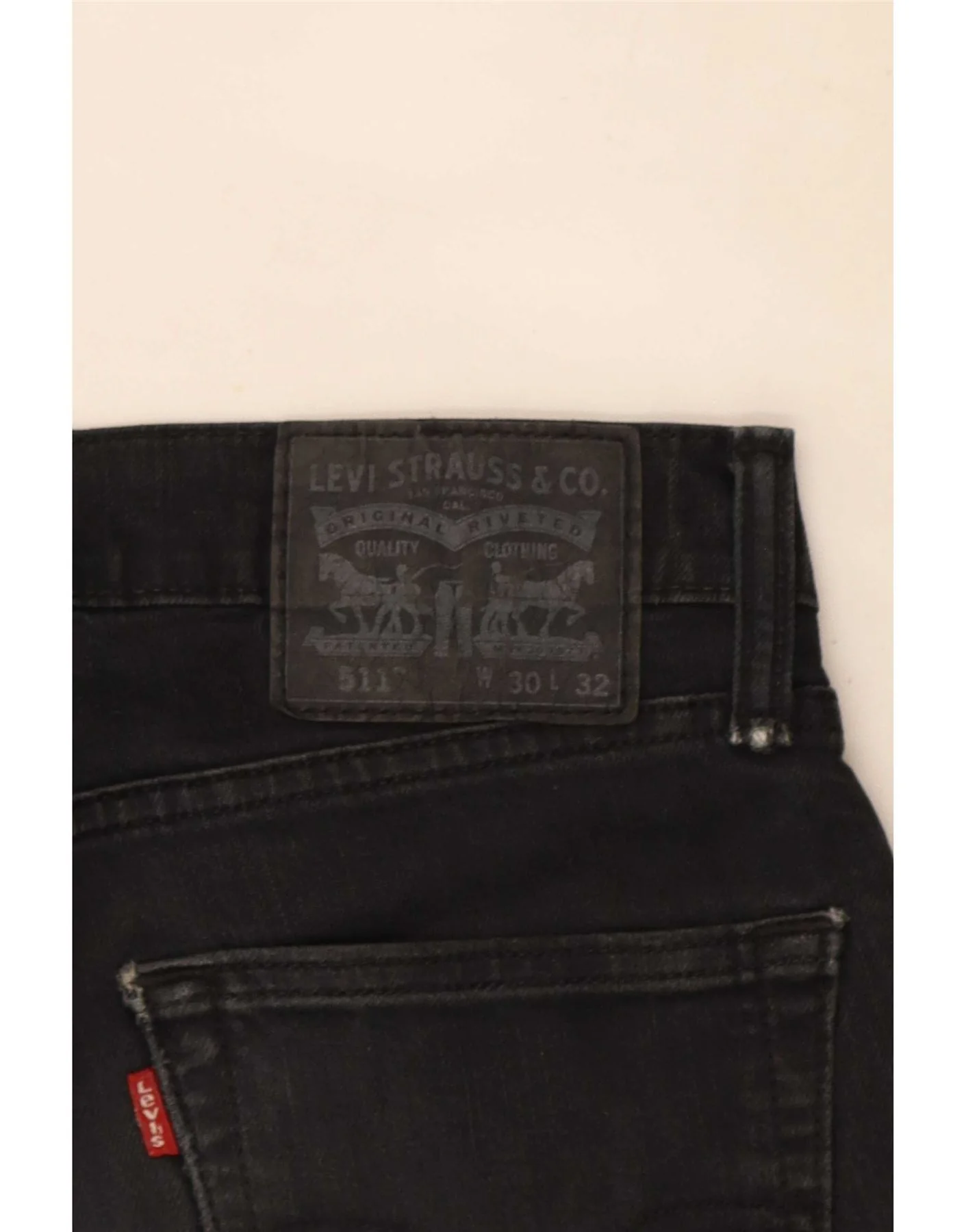 Levi's Mens 511 Denim Shorts W30 Medium Black Cotton - Image 3