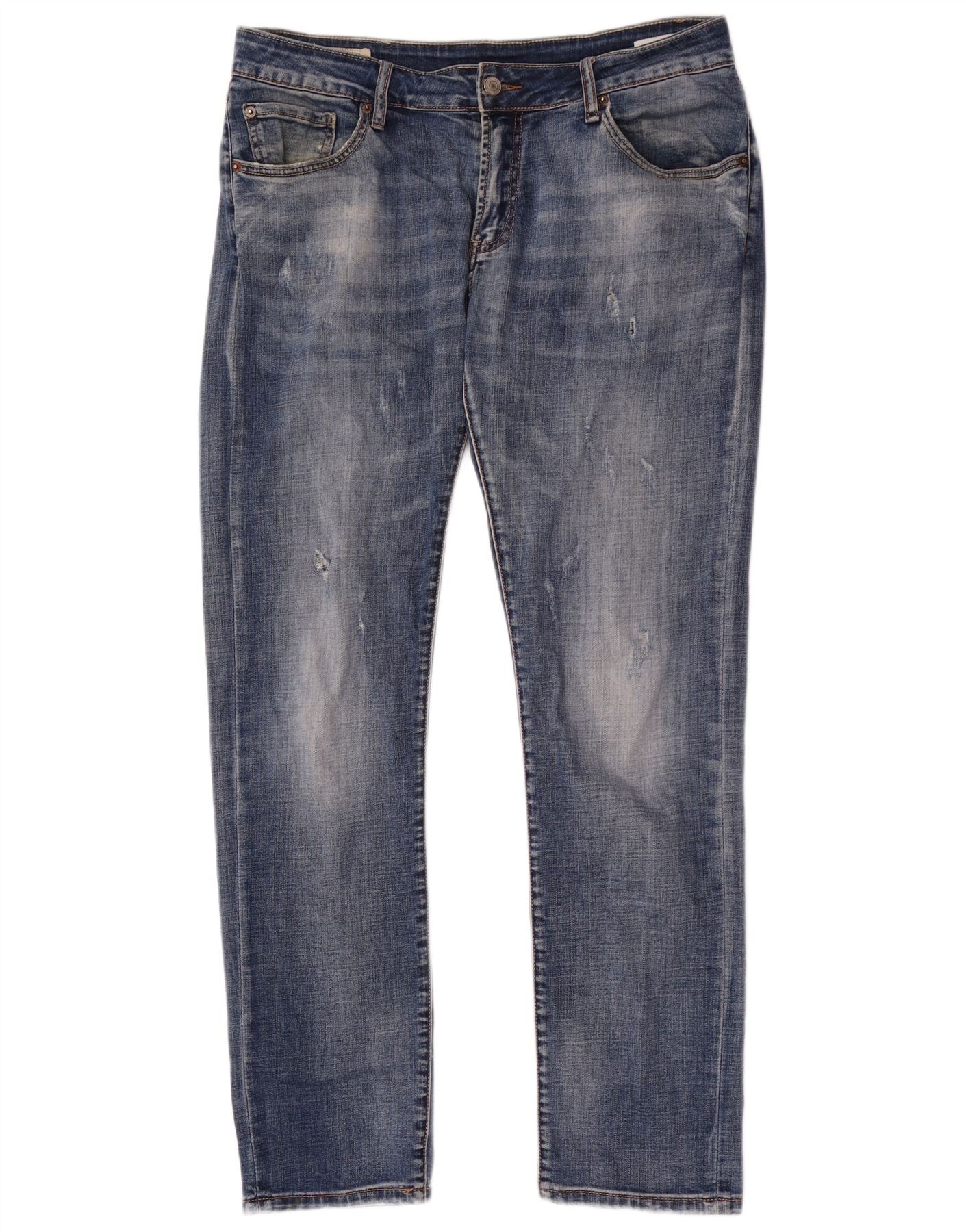 Levi's Mens 511 Distressed Slim Jeans W32 L32 Blue Cotton