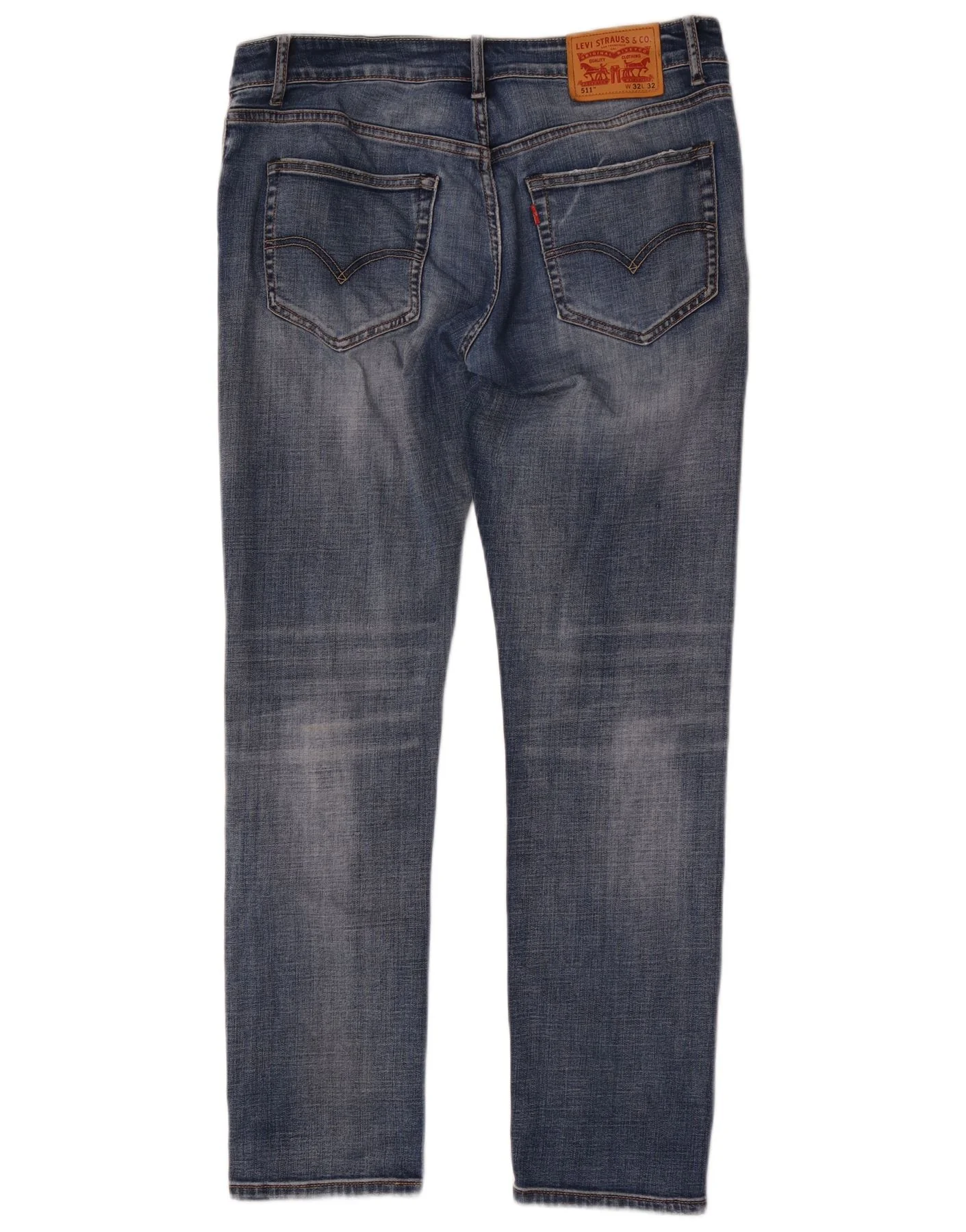 Levi's Mens 511 Distressed Slim Jeans W32 L32 Blue Cotton - Image 2