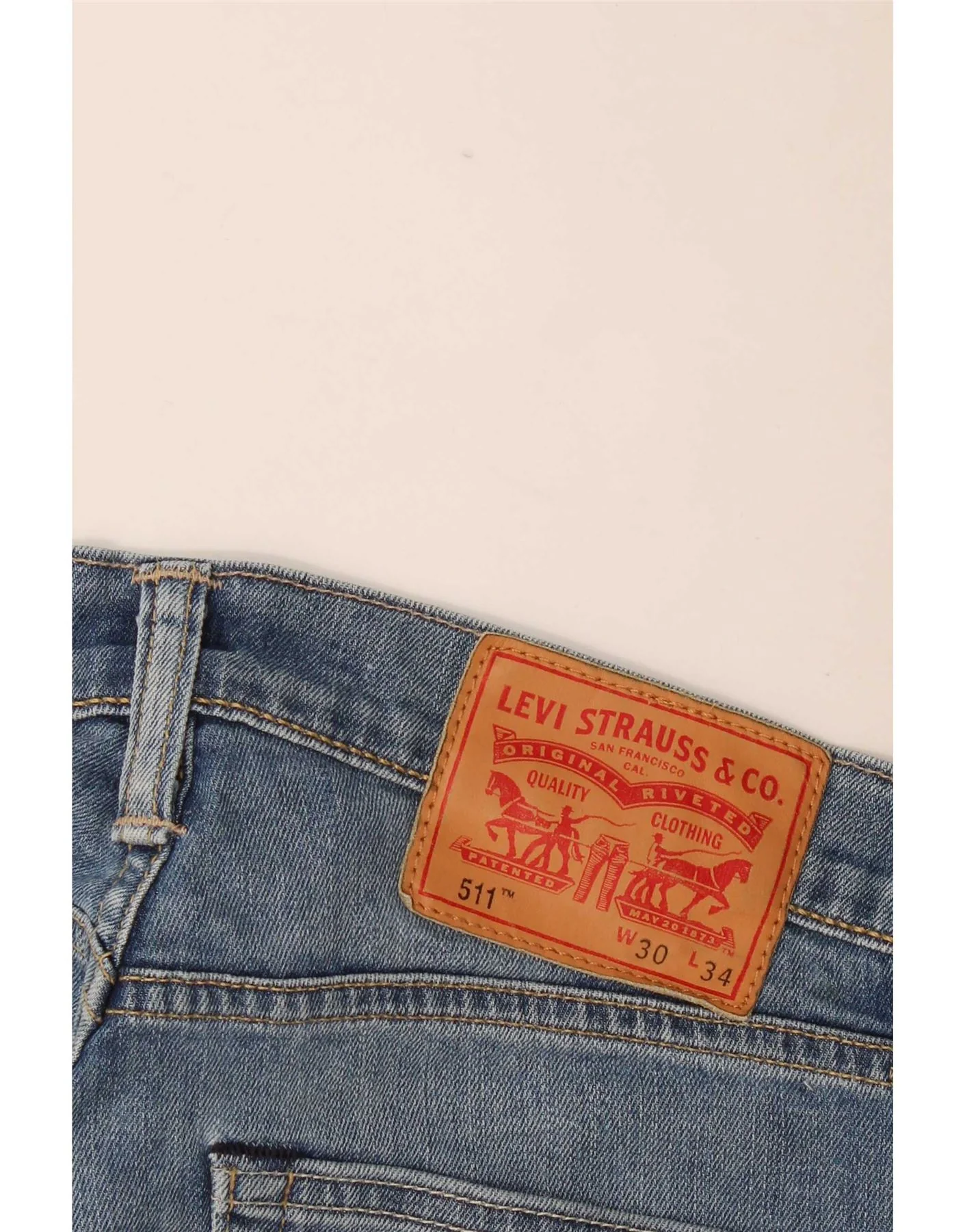 Levi's Mens 511 Slim Jeans W30 L30 Blue Cotton - Image 3