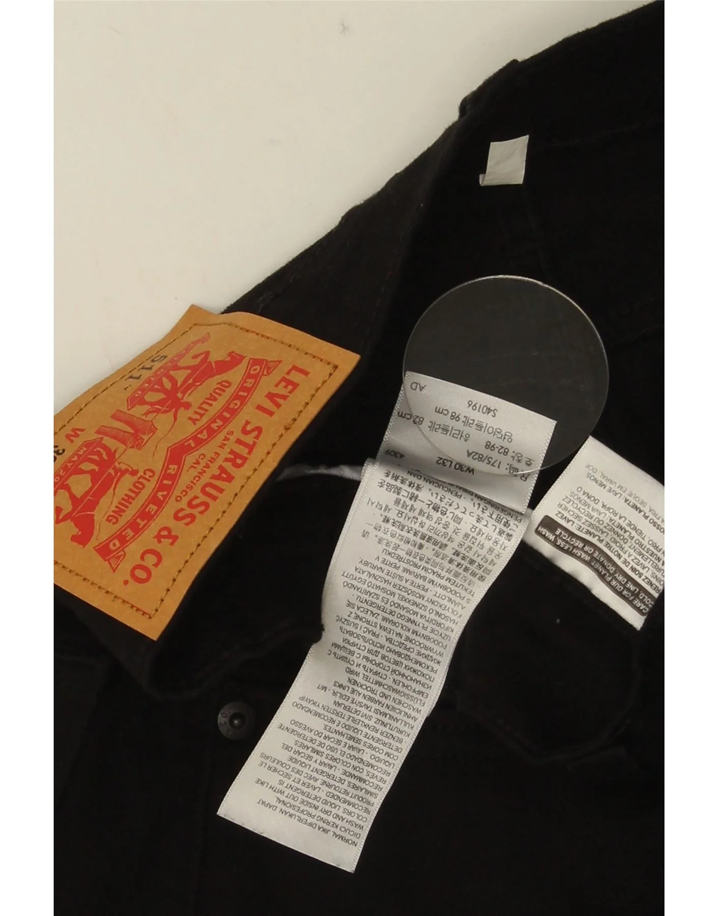 Levi's Mens 511 Slim Jeans W30 L32 Black Cotton - Image 4