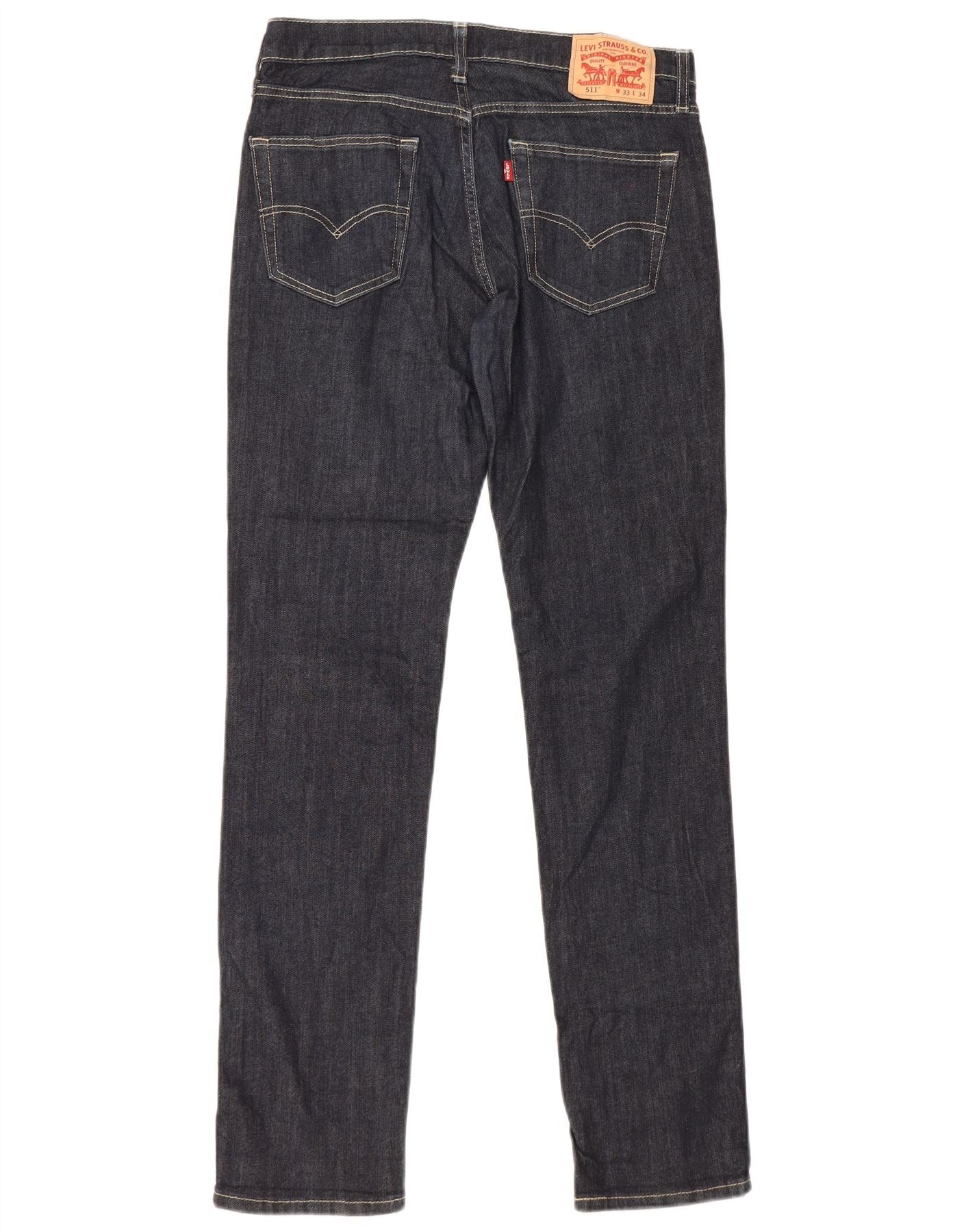 Levi's Mens 511 Slim Jeans W33 L34 Navy Blue Cotton - Image 2