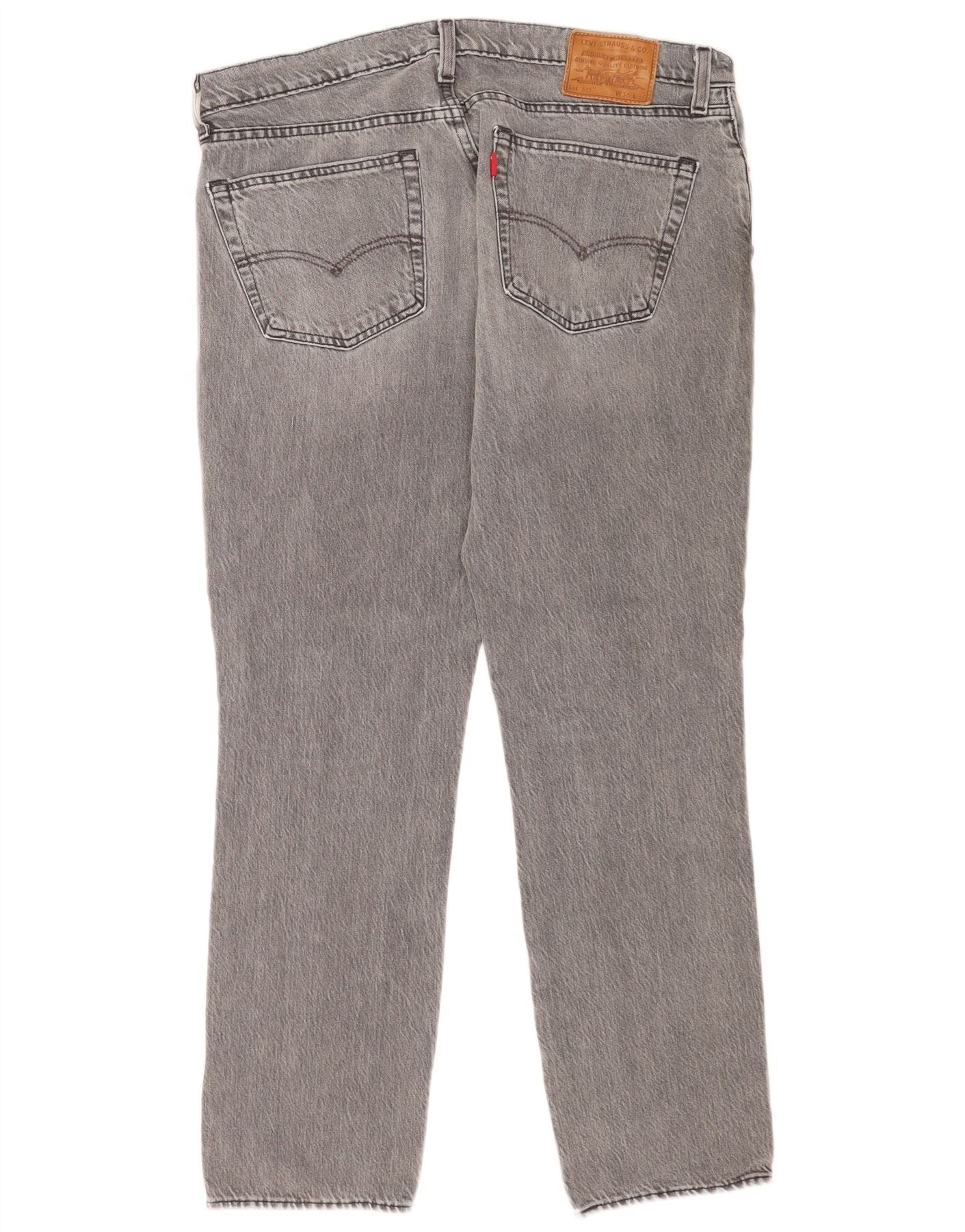 Levi's Mens 511 Slim Jeans W36 L30 Grey Cotton - Image 2