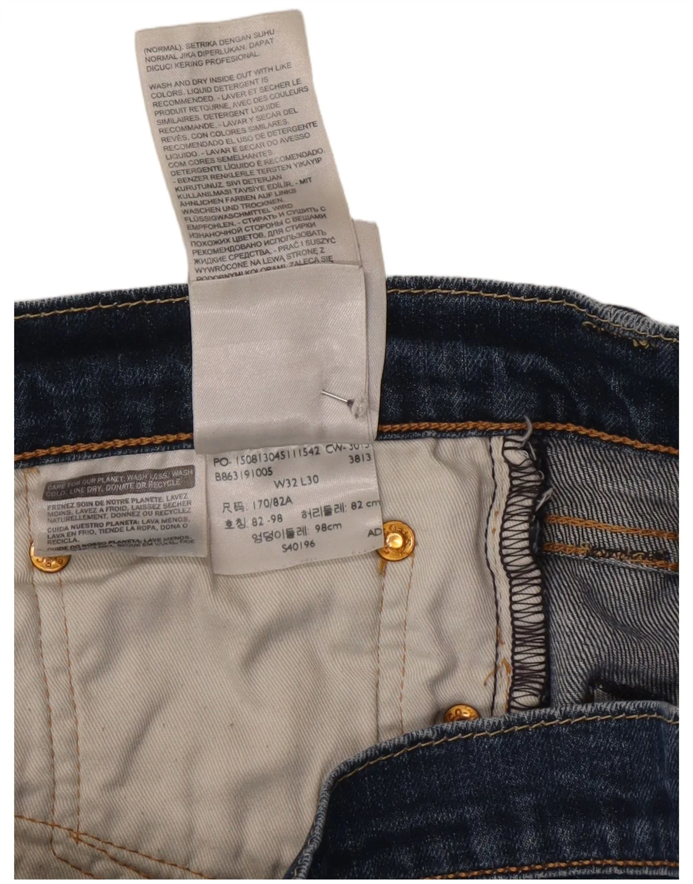 Levi's Mens 511 Straight Jeans W32 L30 Blue Cotton - Image 4