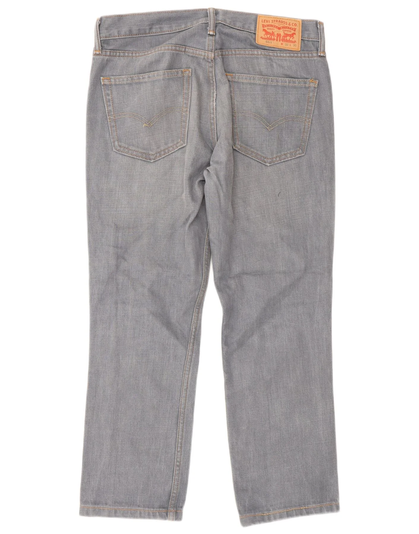 Levi's Mens 511 Tapered Slim Jeans W32 L30 Grey Cotton - Image 2