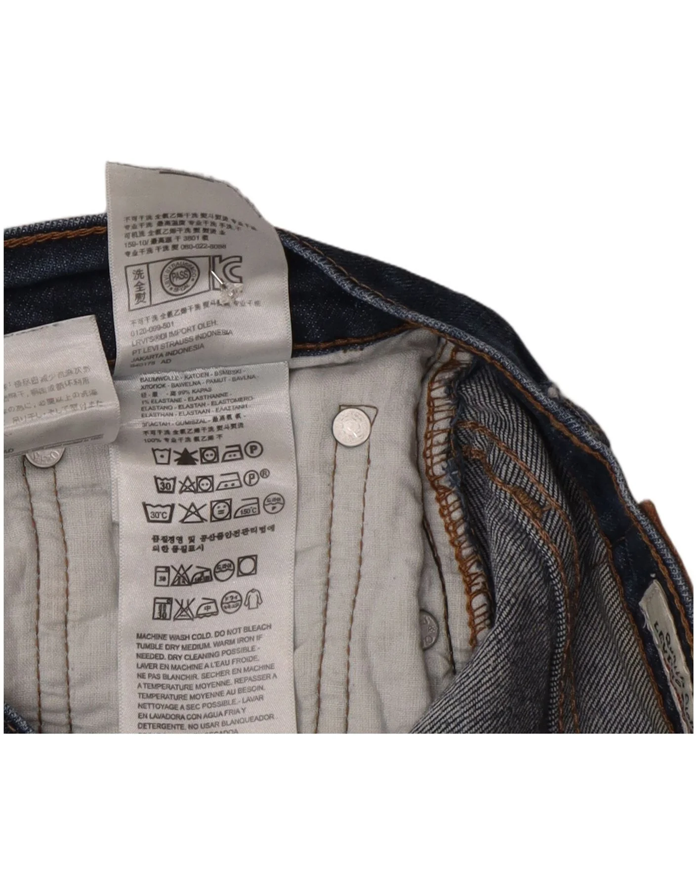 Levi's Mens 511 Tapered Slim Jeans W32 L32 Blue Cotton - Image 4