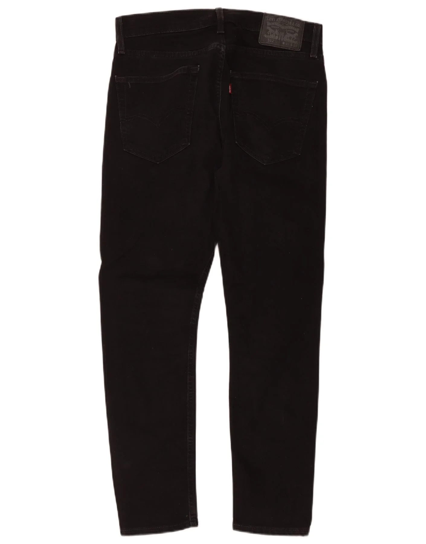 Levi's Mens 512 Slim Tapered Jeans W32 L30 Black Cotton - Image 2