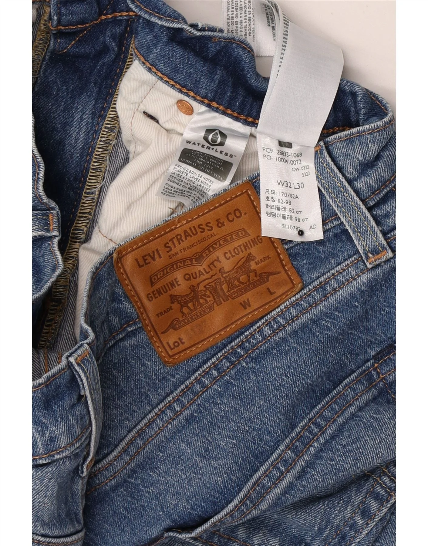 Levi's Mens 512 Slim Tapered Jeans W32 L30 Blue Cotton - Image 3