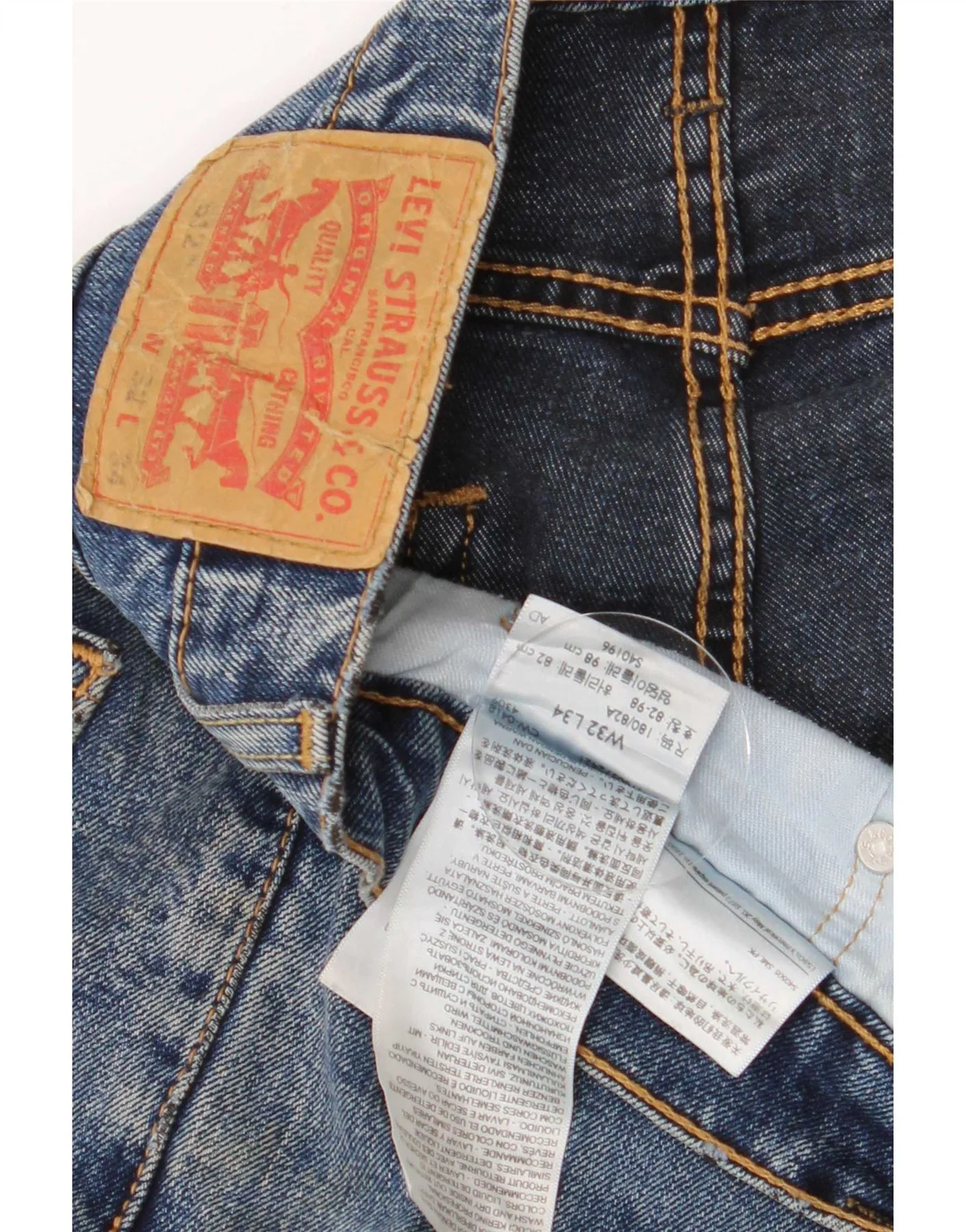 Levi's Mens 512 Slim Tapered Jeans W32 L34 Blue Cotton - Image 4