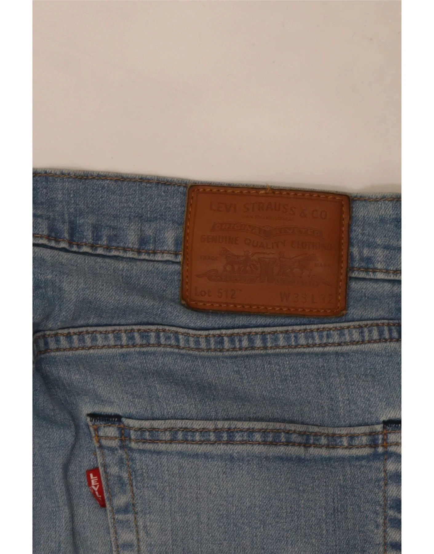 Levi's Mens 512 Slim Tapered Jeans W33 L32 Blue Cotton - Image 5