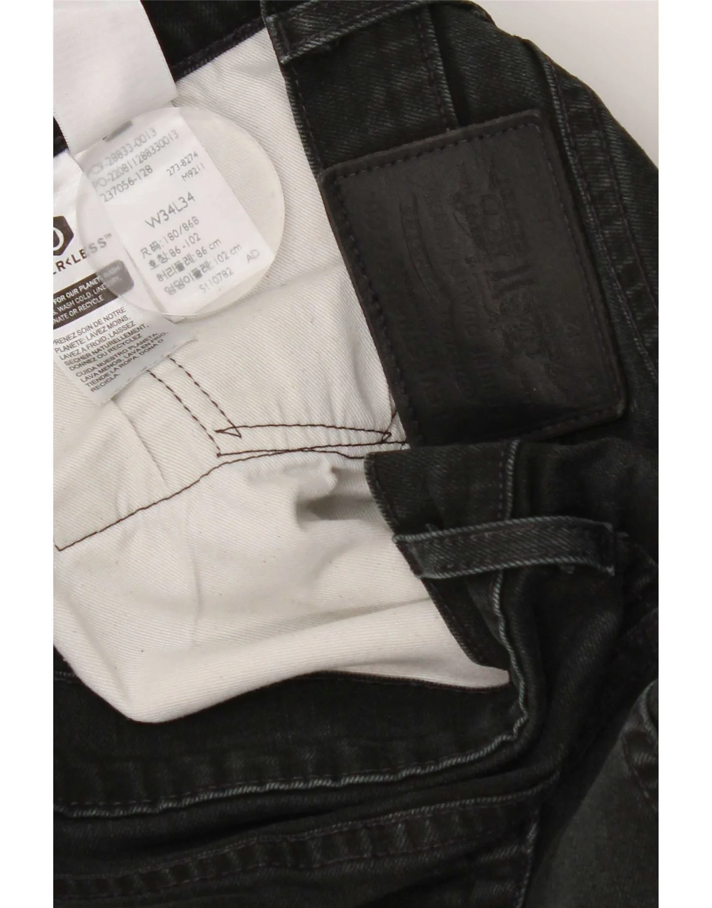 Levi's Mens 512 Slim Tapered Jeans W34 L34 Black Cotton - Image 5