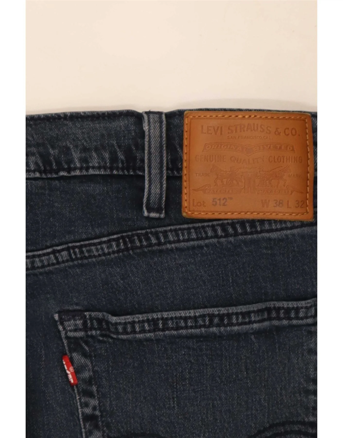 Levi's Mens 512 Slim Tapered Jeans W38 L32 Navy Blue - Image 3