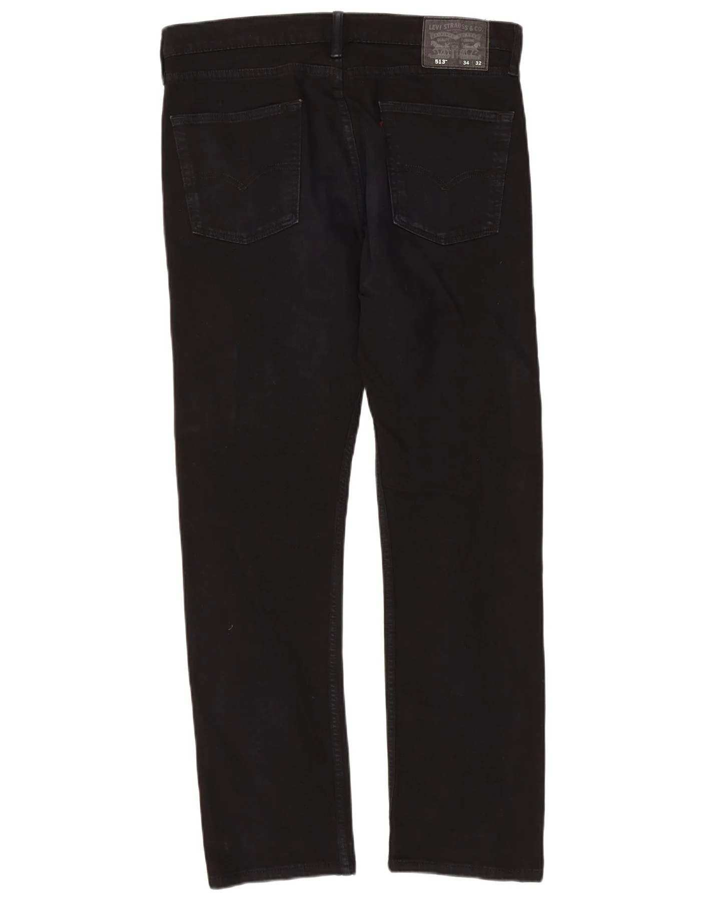 Levi's Mens 513 Slim Straight Jeans W34 L32 Black Cotton - Image 2