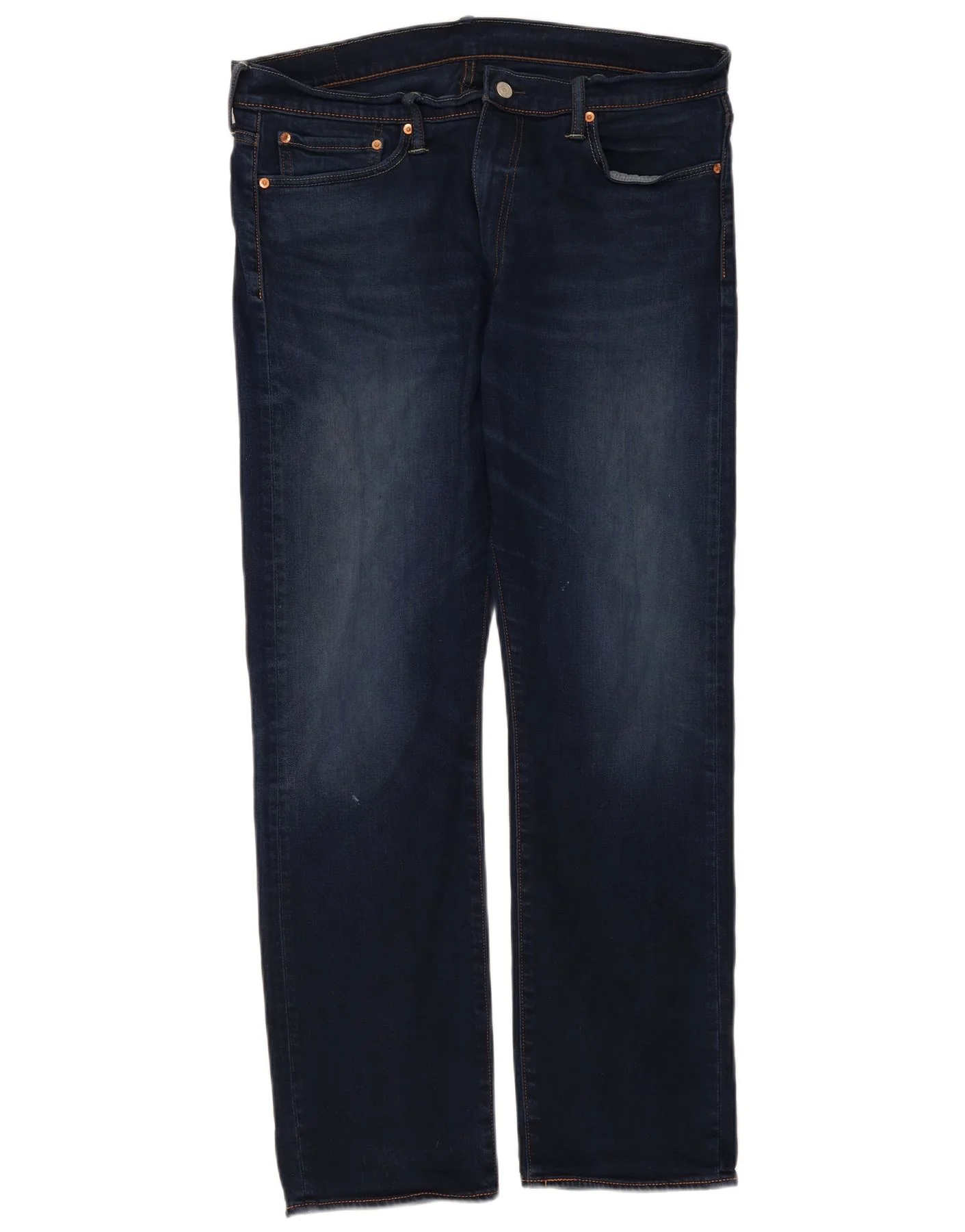Levi's Mens 513 Slim Straight Jeans W36 L32 Navy Blue Cotton