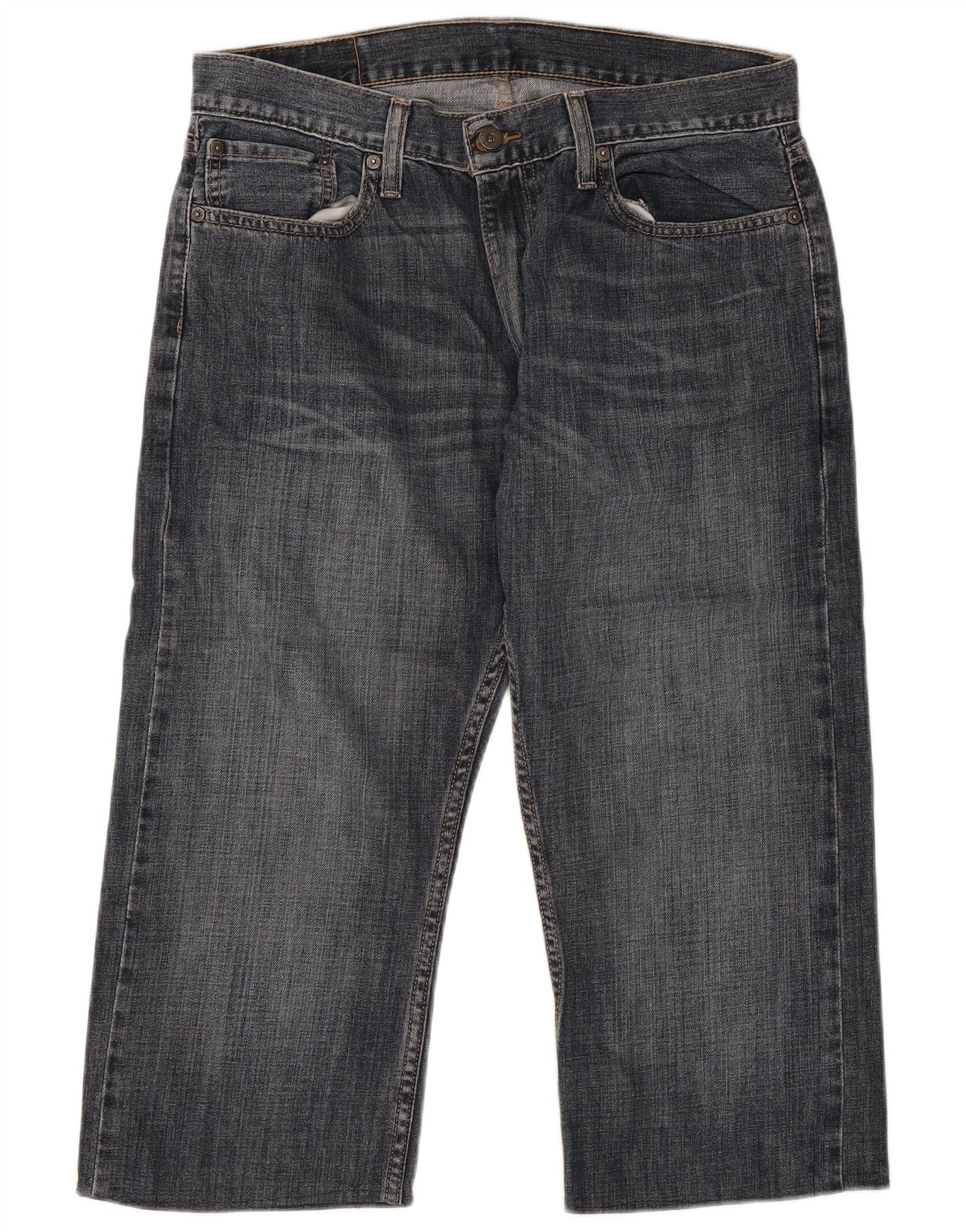 Levi's Mens 514 Capri Straight Jeans W34 L21 Blue Cotton
