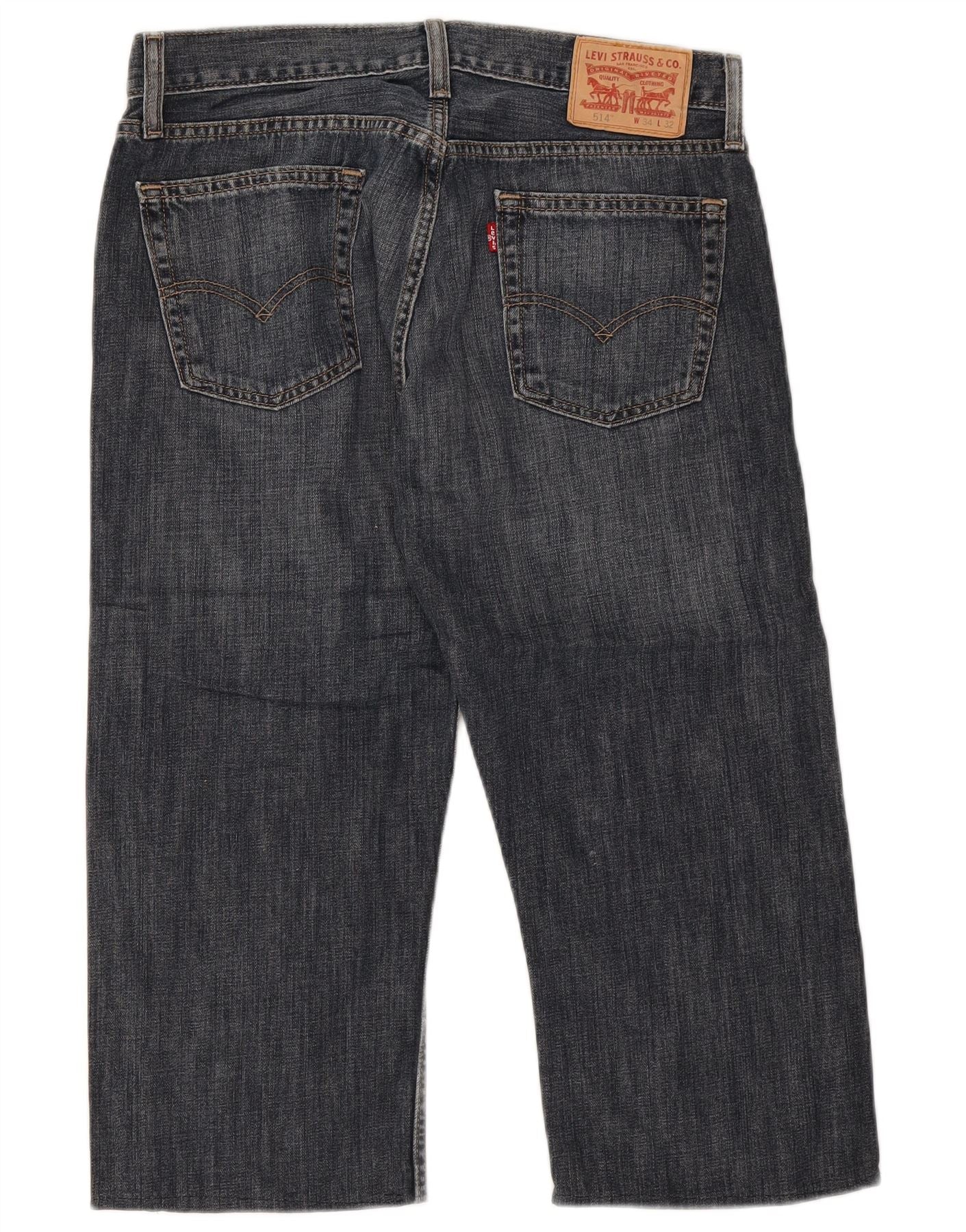 Levi's Mens 514 Capri Straight Jeans W34 L21 Blue Cotton - Image 2