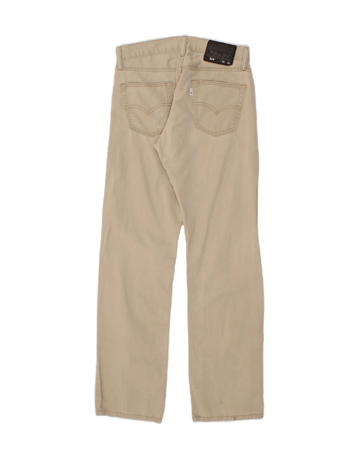 LEVI'S Mens 514 Straight Jeans W30 L32 Beige Cotton - Image 2