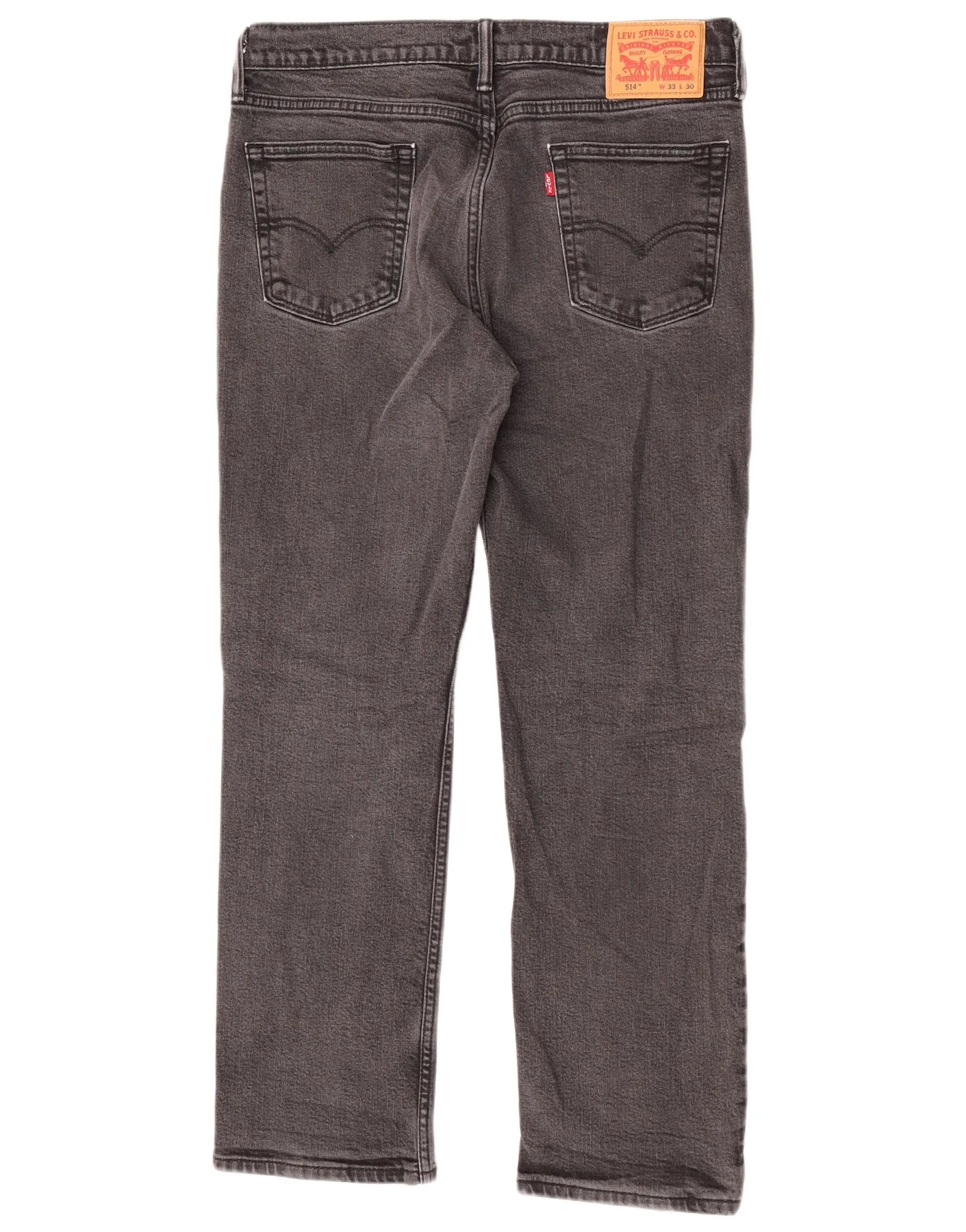 Levi's Mens 514 Straight Jeans W33 L30 Grey Cotton - Image 2