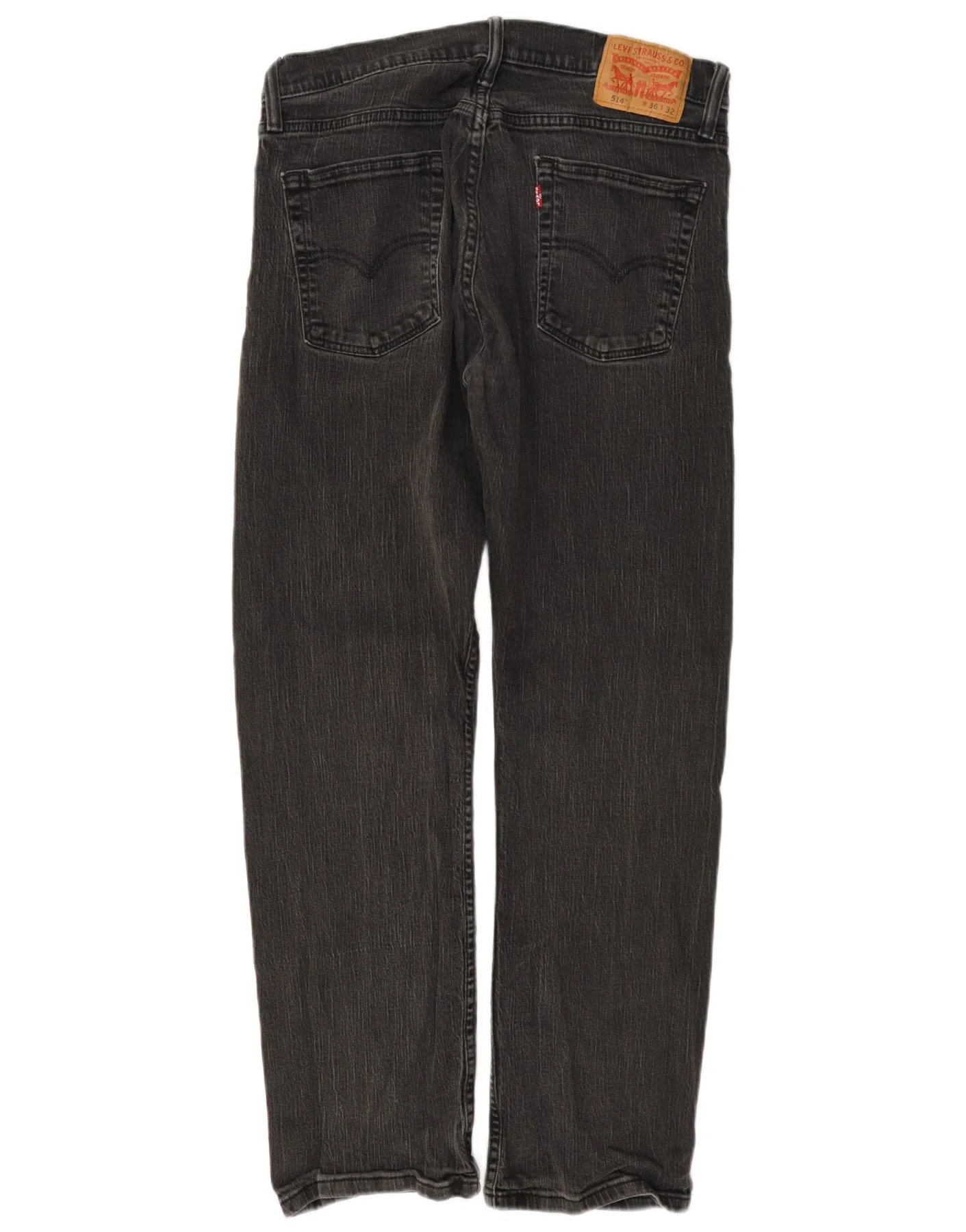 Levi's Mens 514 Straight Jeans W36 L32 Grey Cotton - Image 2