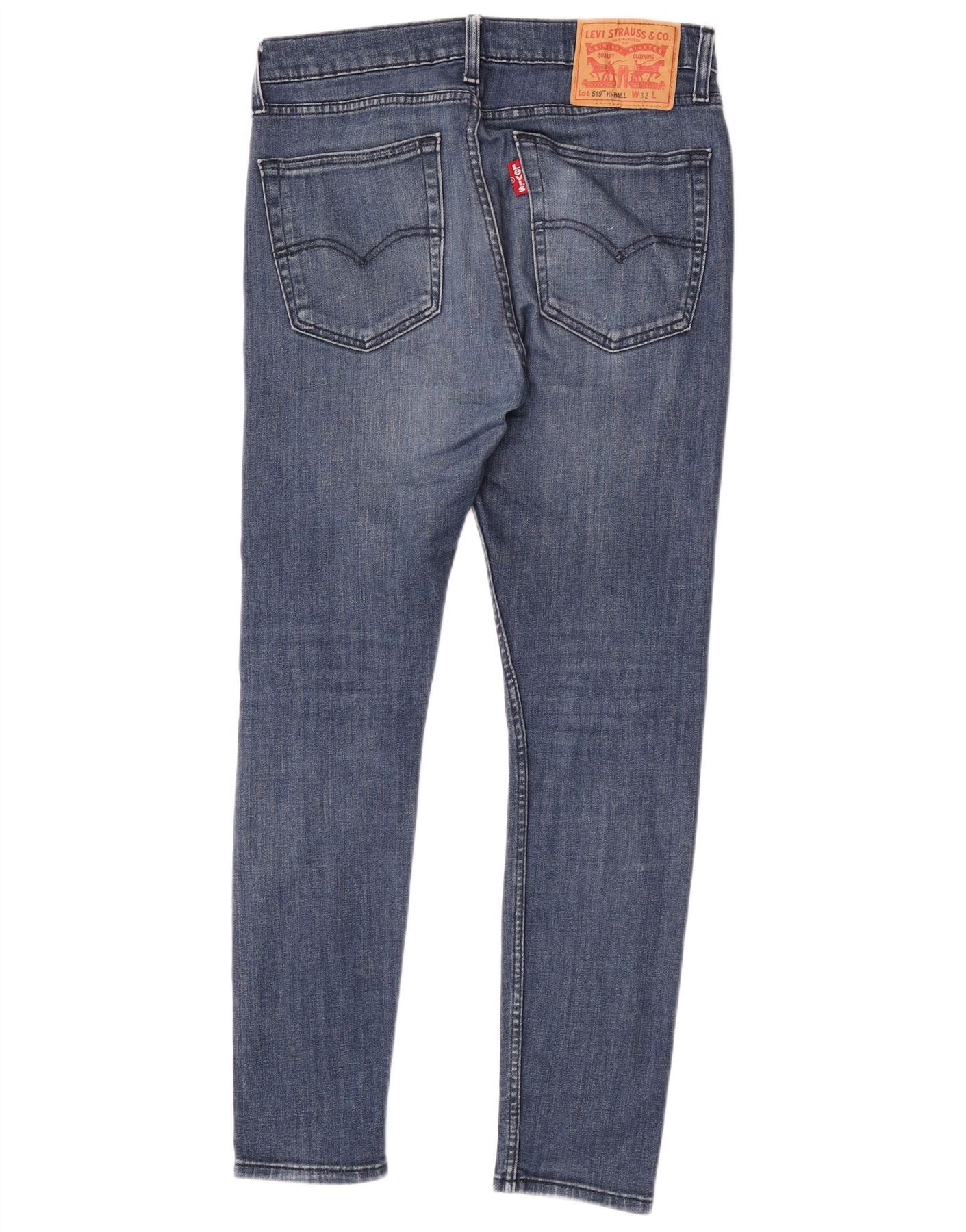 Levi's Mens 519 Hi-Ball Skinny Jeans W32 L30 Blue Cotton - Image 2