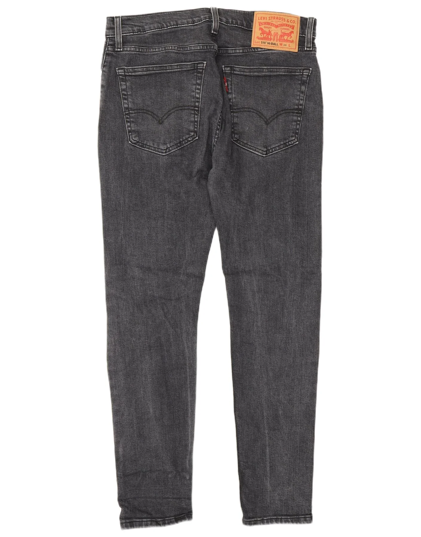 Levi's Mens 519 Hi-Ball Slim Jeans W34 L30 Grey Cotton - Image 2