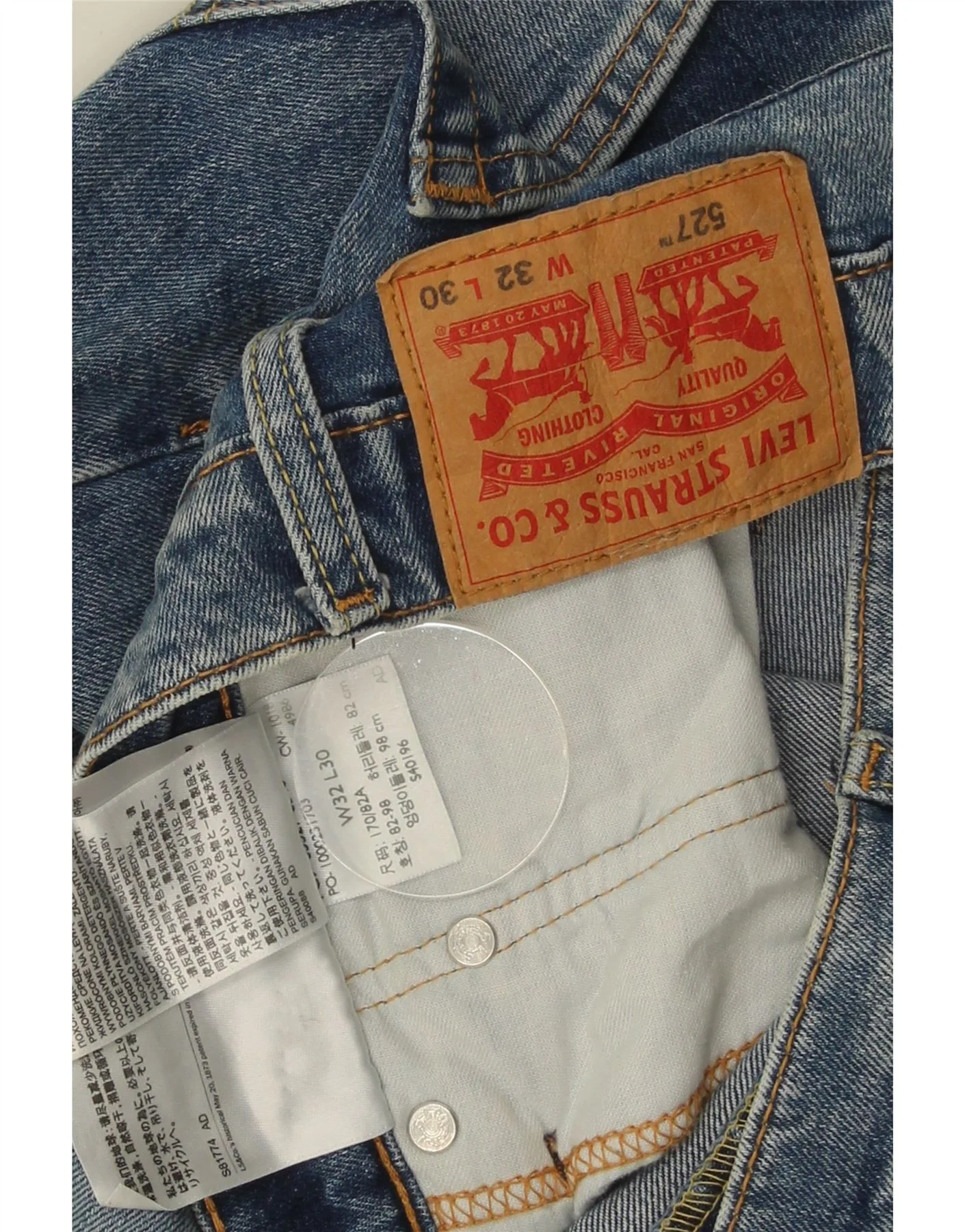 Levi's Mens 527 Slim Bootcut Jeans W32 L30 Blue Cotton - Image 4