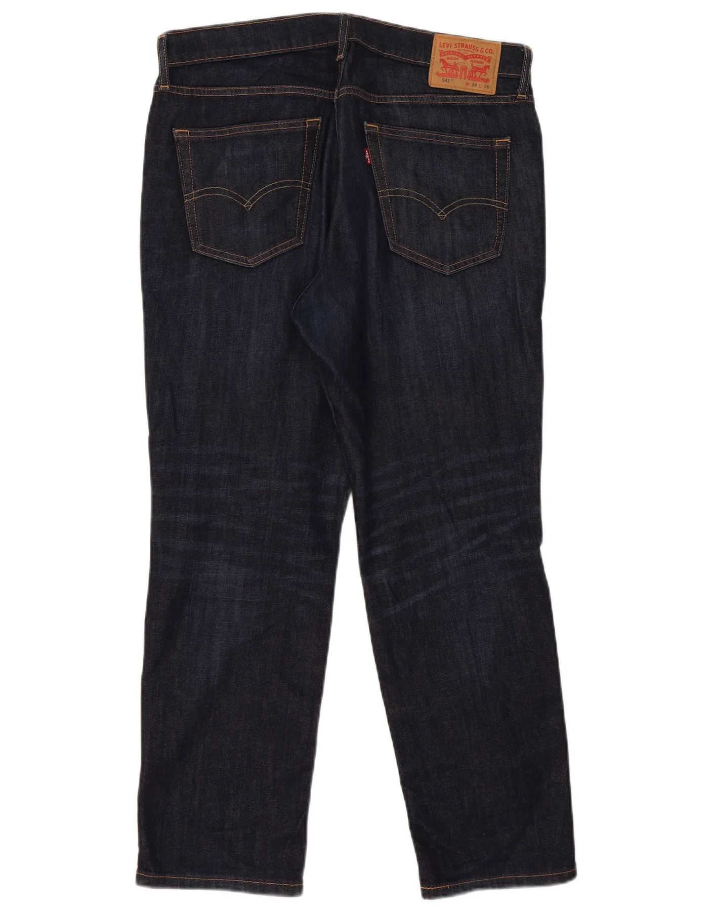Levi's Mens 541 Straight Jeans W34 L30 Navy Blue Cotton - Image 2