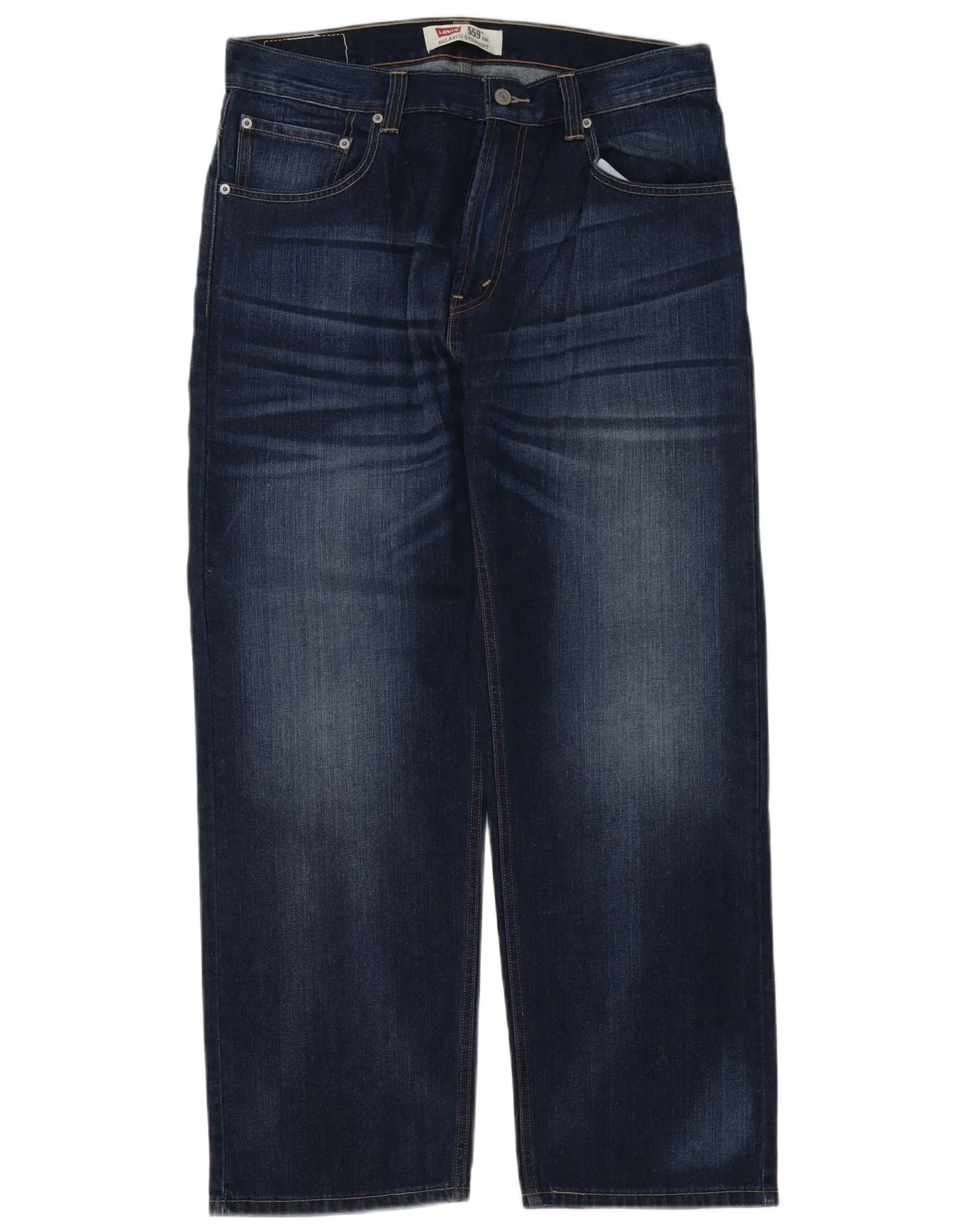 Levi's Mens 559 Relaxed Fit Straight Jeans W34 L30 Navy Blue Cotton