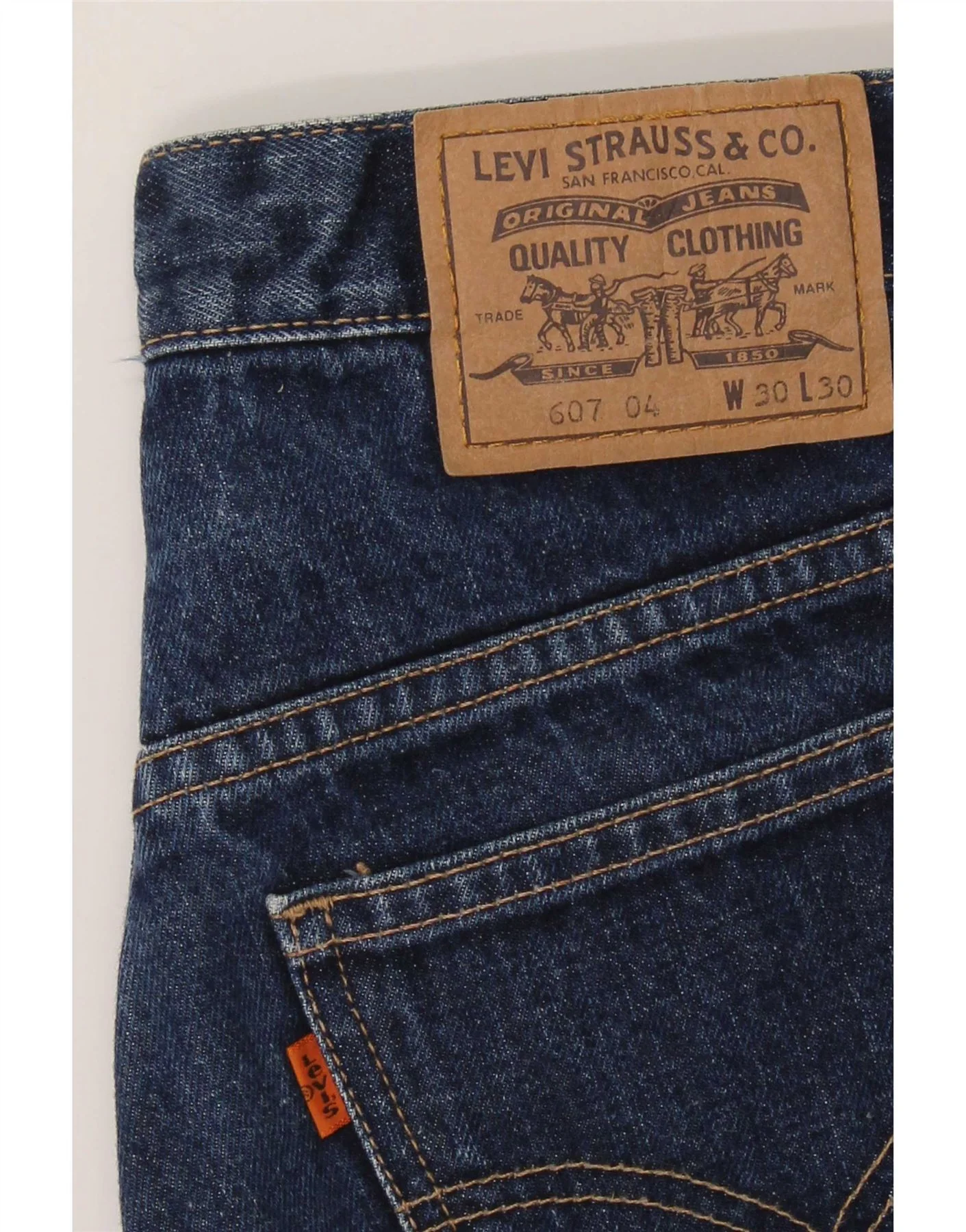 Levi's Mens 607 Bootcut Jeans W30 L30 Navy Blue - Image 3