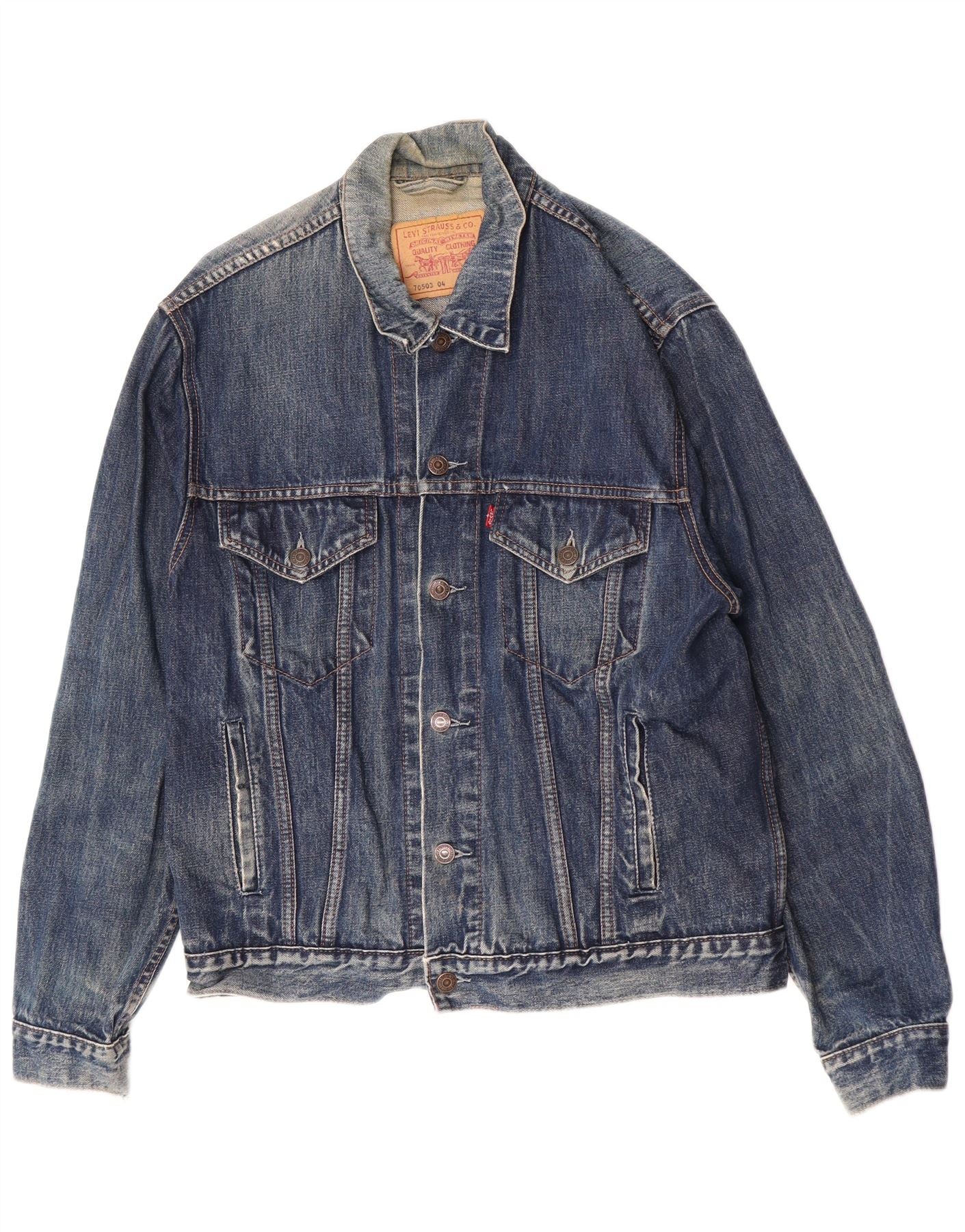 Levi's Mens 70503 Denim Jacket UK 40 Large Blue Cotton