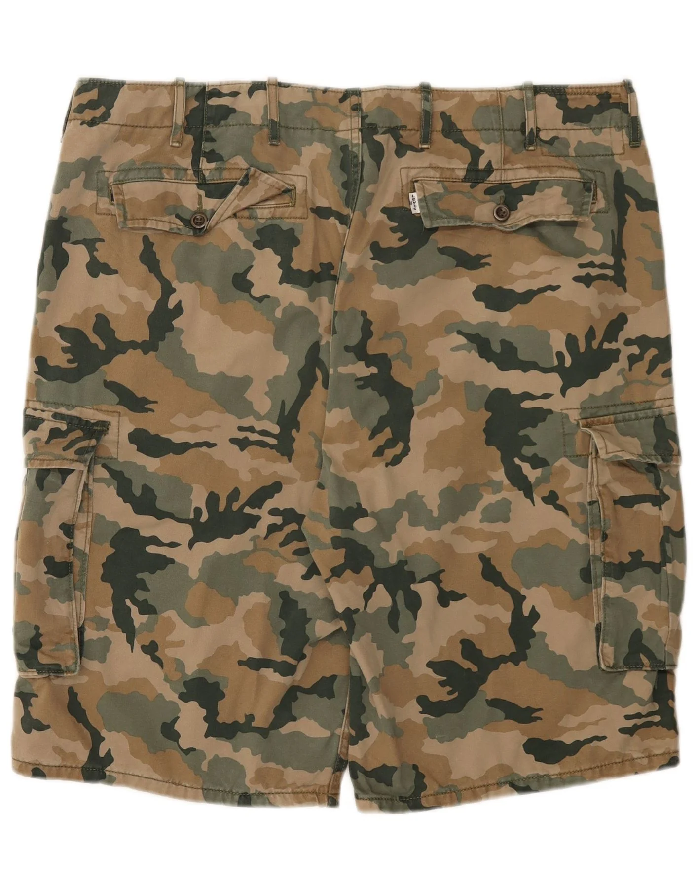 Levi's Mens Cargo Shorts W40 XL Khaki Camouflage Cotton - Image 2