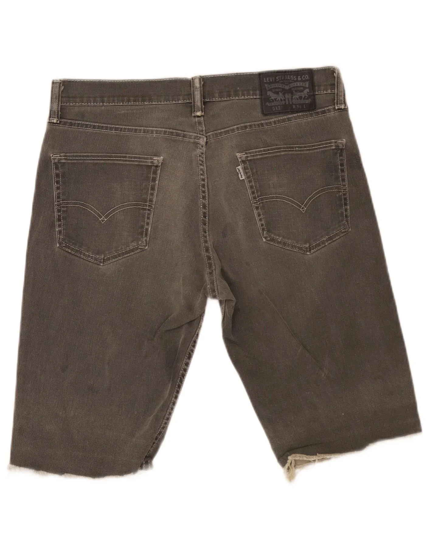 Levi's Mens Denim Shorts W34 Large Grey Cotton - Image 2