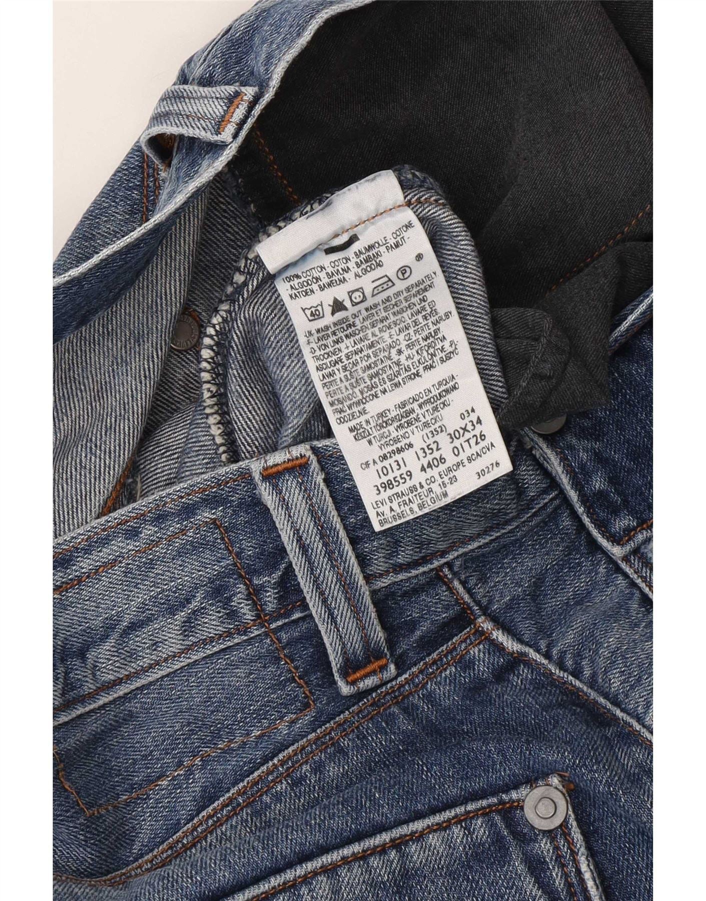 Levi's Mens Engineered Straight Jeans W30 L34 Blue Cotton - Image 3