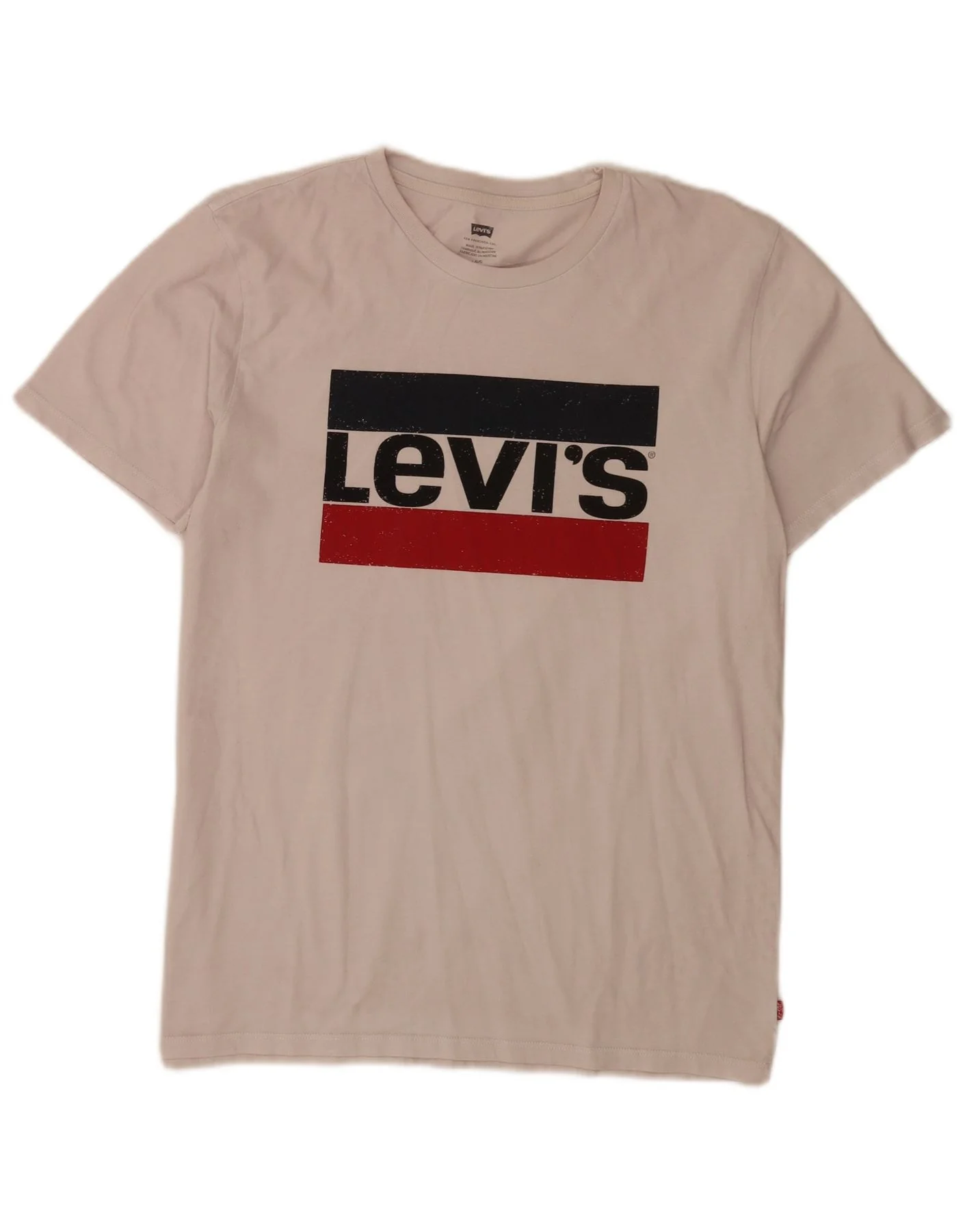 Levi's Mens Graphic T-Shirt Top Large White