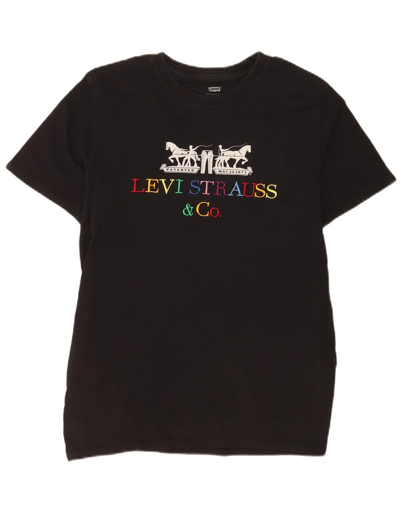 Levi's Mens Graphic T-Shirt Top Small Black Cotton