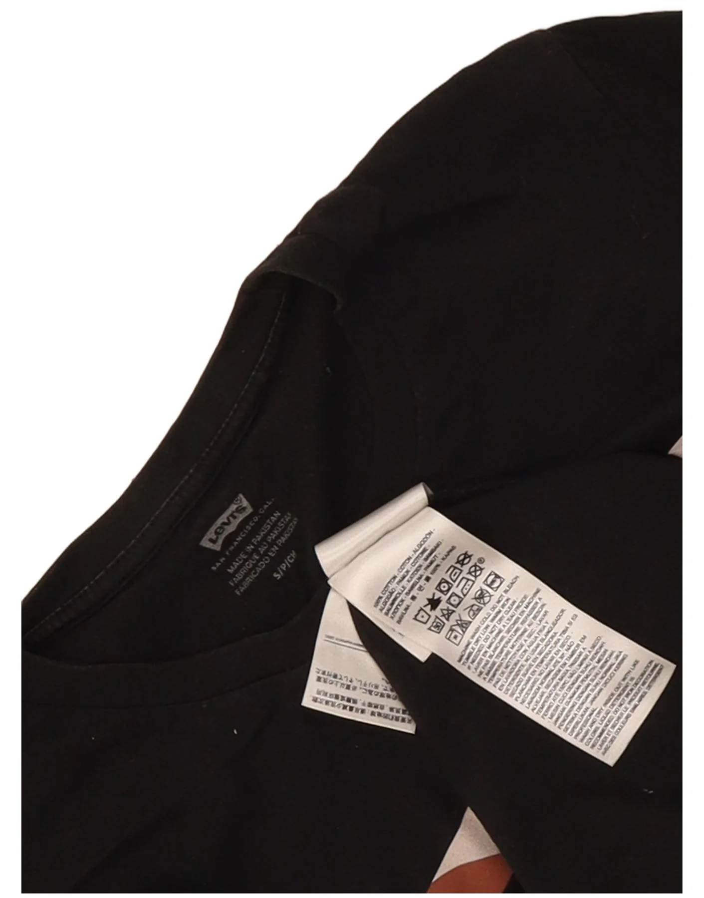 Levi's Mens Graphic T-Shirt Top Small Black Cotton - Image 3