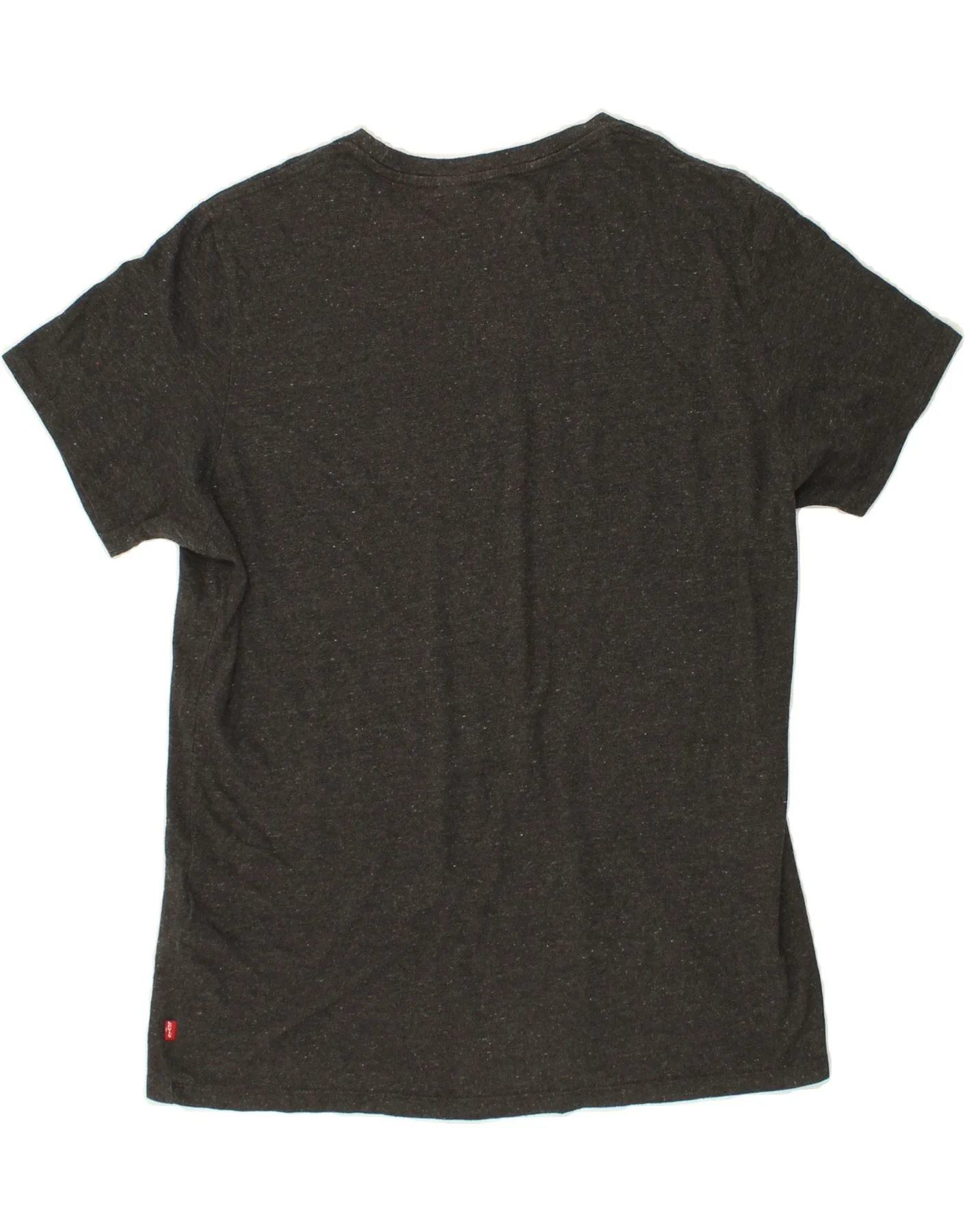 LEVI'S Mens Graphic T-Shirt Top XL Grey Flecked Cotton - Image 2