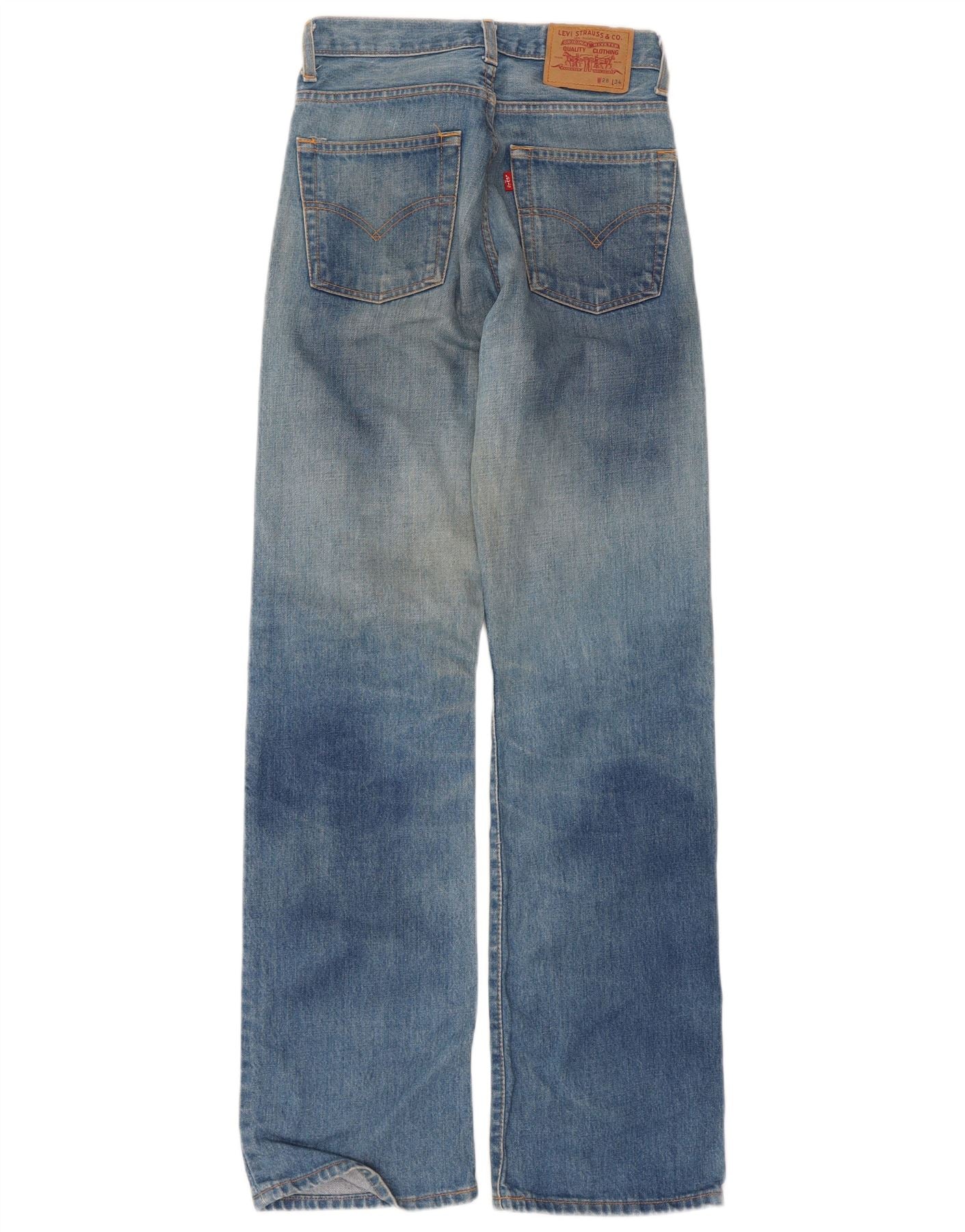 Levi's Mens High Waist Jeans W28 L34 Blue Cotton - Image 2