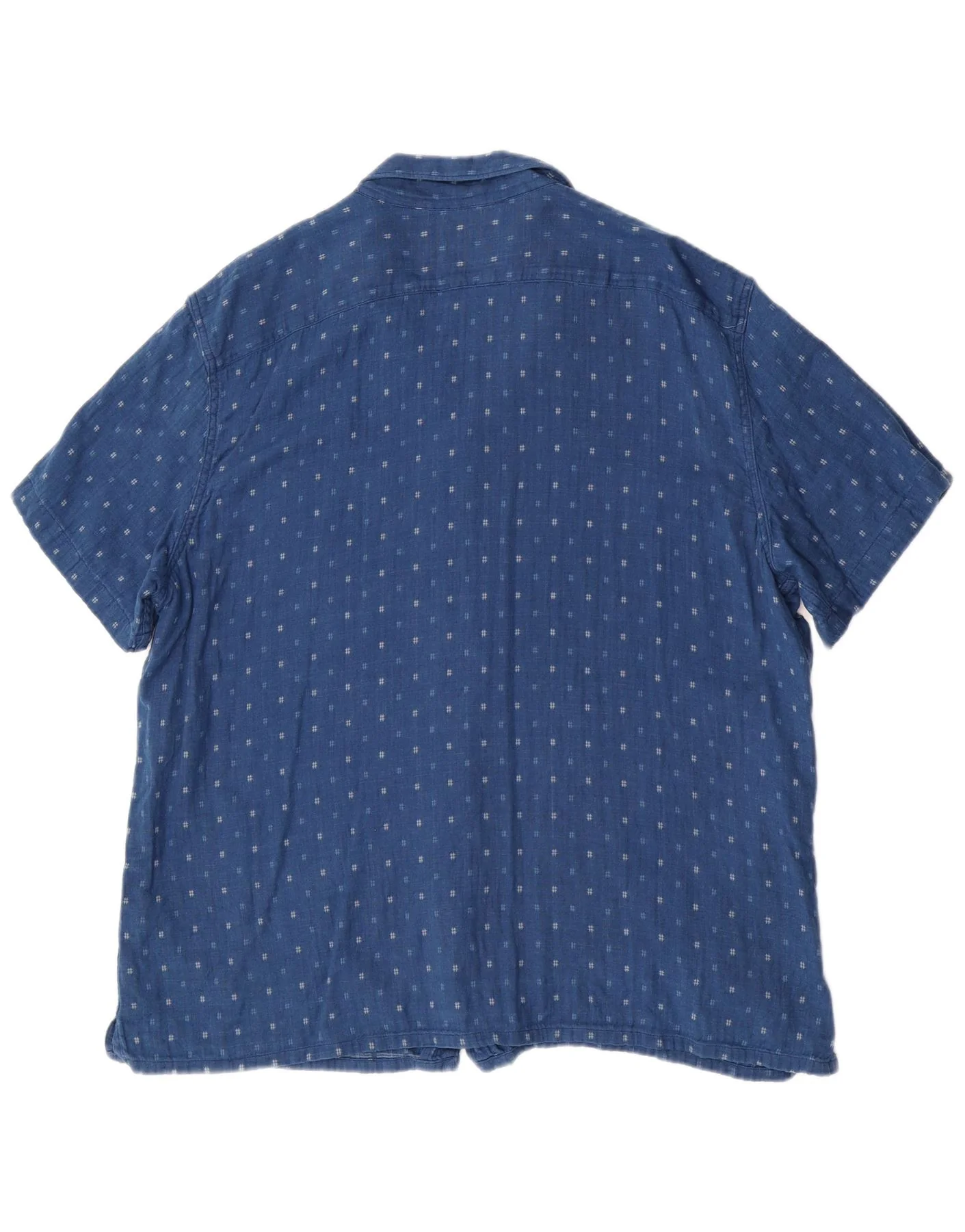 Levi's Mens Relaxed Short Sleeve Shirt XL Blue Spotted Cotton - Image 2