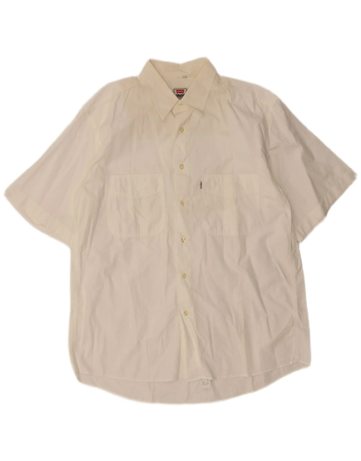 Levi's Mens Short Sleeve Shirt Large White