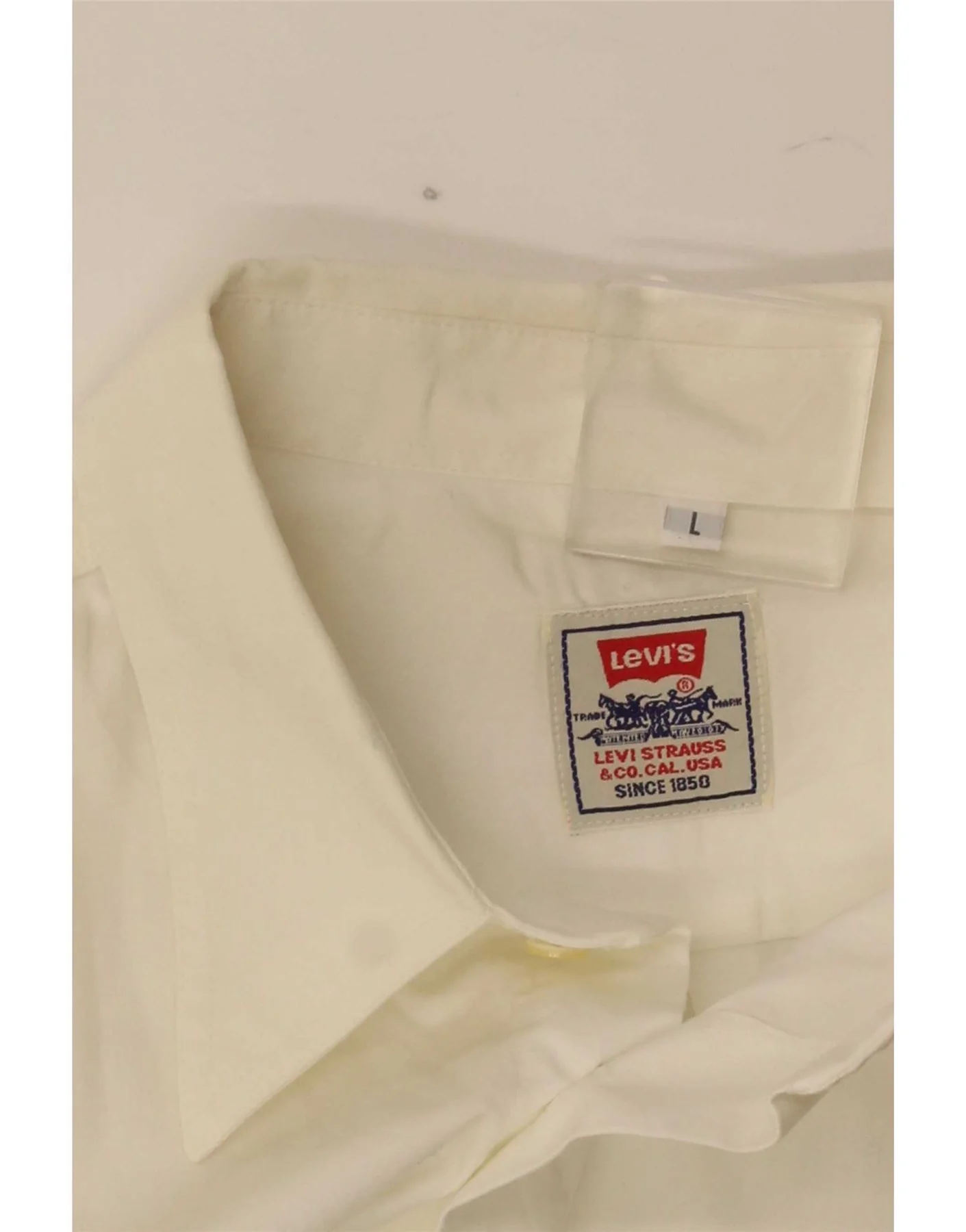 Levi's Mens Short Sleeve Shirt Large White - Image 3