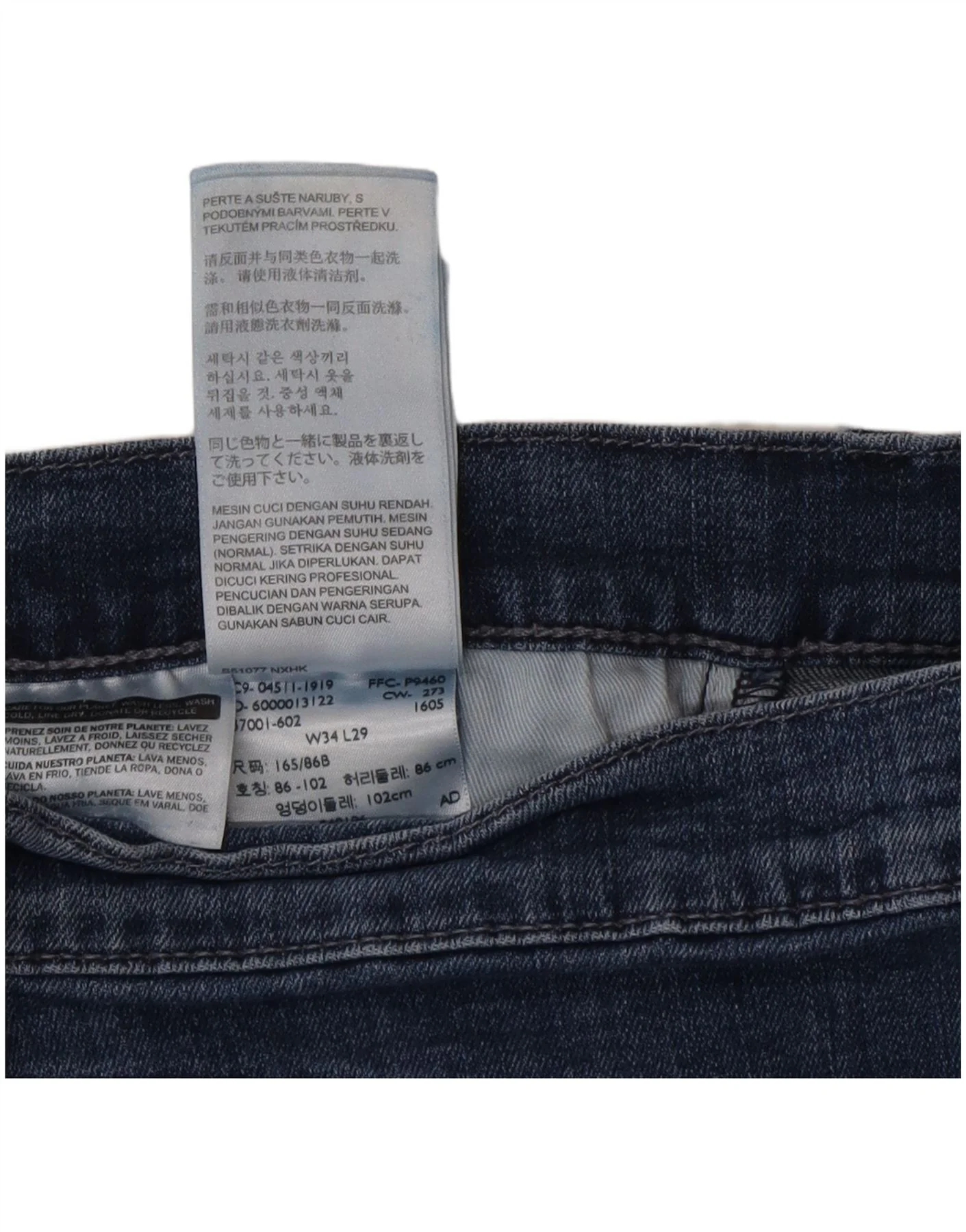 Levi's Mens Slim Fit Straight Jeans W34 L29 Blue Cotton Classic - Image 4
