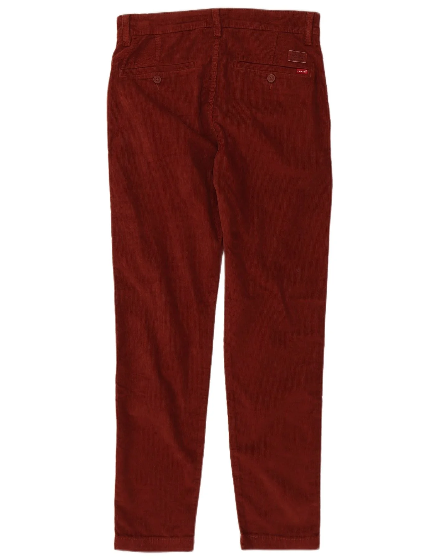 Levi's Mens Slim Tapered Corduroy Trousers W30 L32 Burgundy Cotton - Image 2