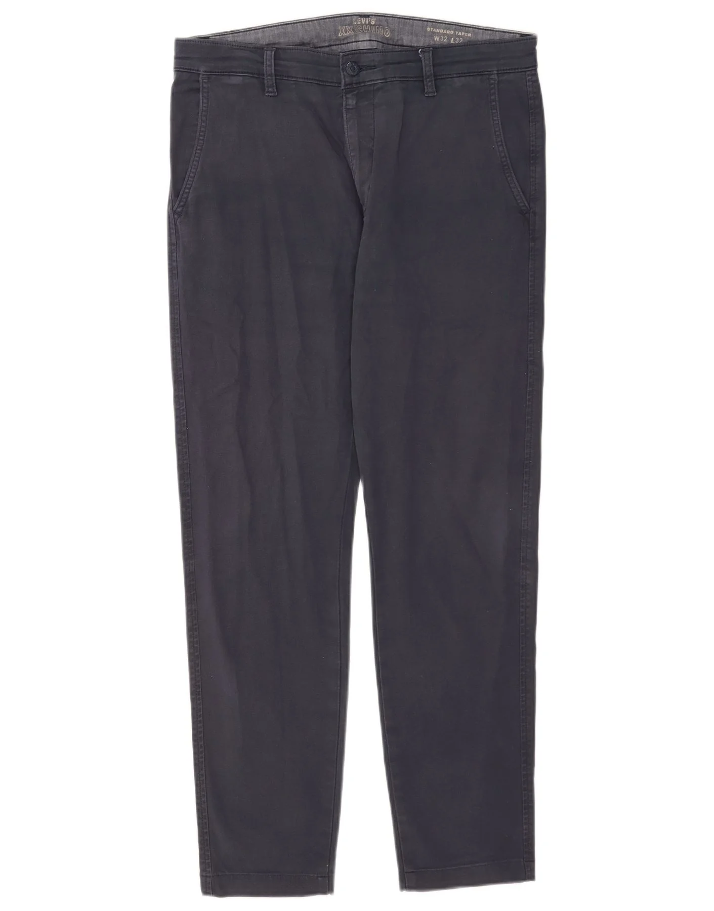 Levi's Mens Standard Fit Tapered Chino Trousers W32 L32 Navy Blue Cotton