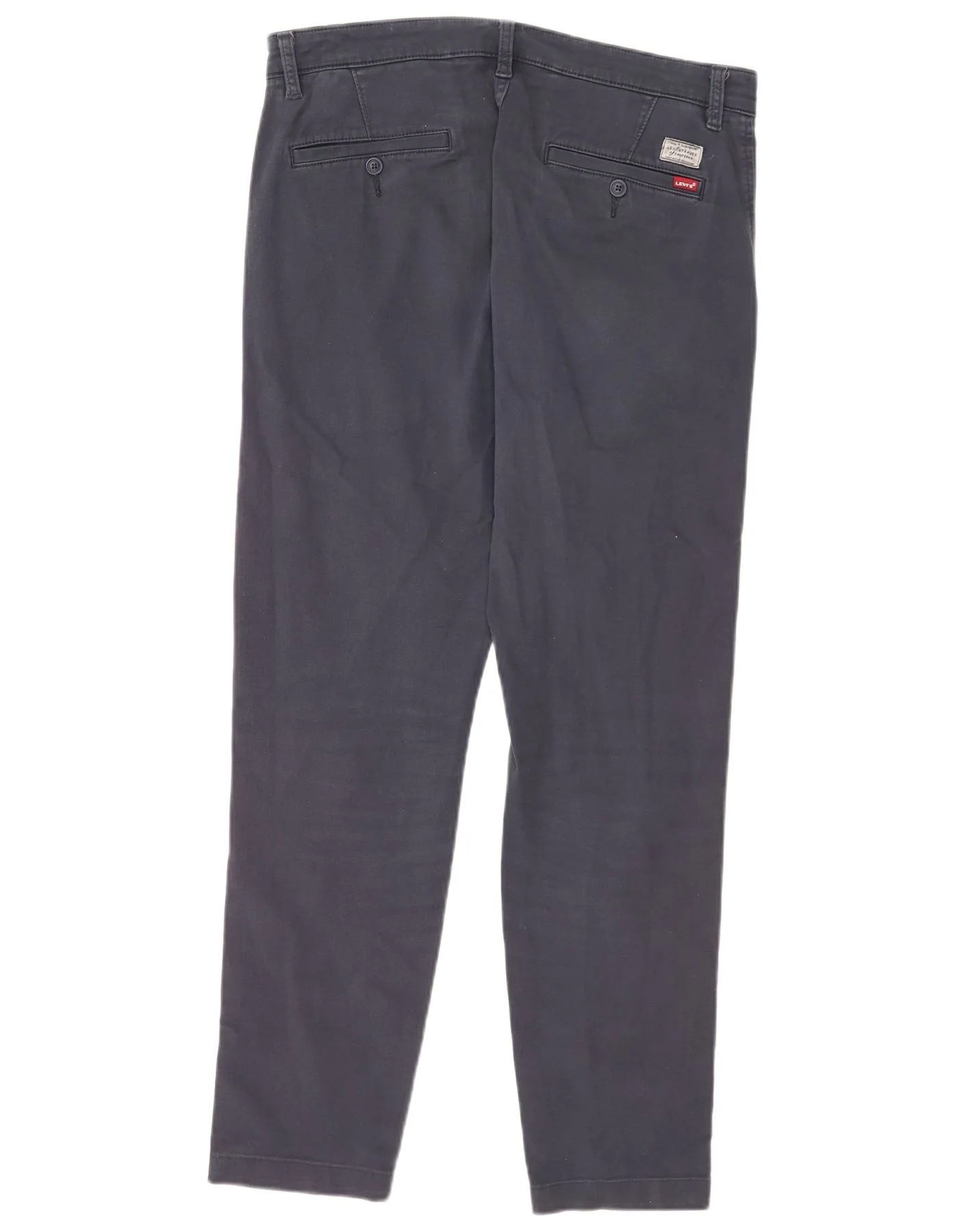 Levi's Mens Standard Fit Tapered Chino Trousers W32 L32 Navy Blue Cotton - Image 2