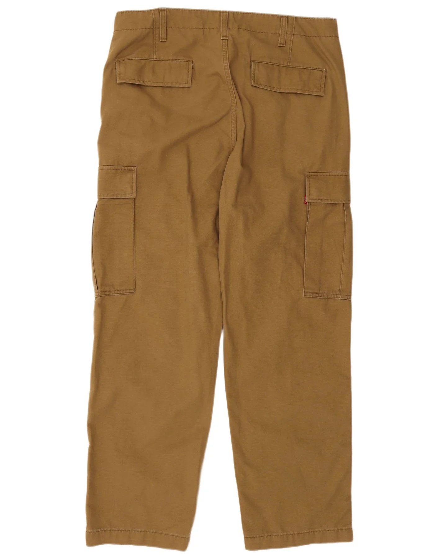 Levi's Mens Straight Cargo Trousers W36 L30 Brown Cotton - Image 2