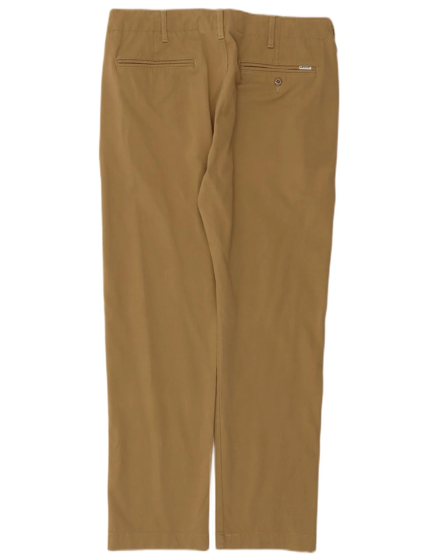 Levi's Mens Straight Chino Trousers W32 L30 Beige Cotton - Image 2