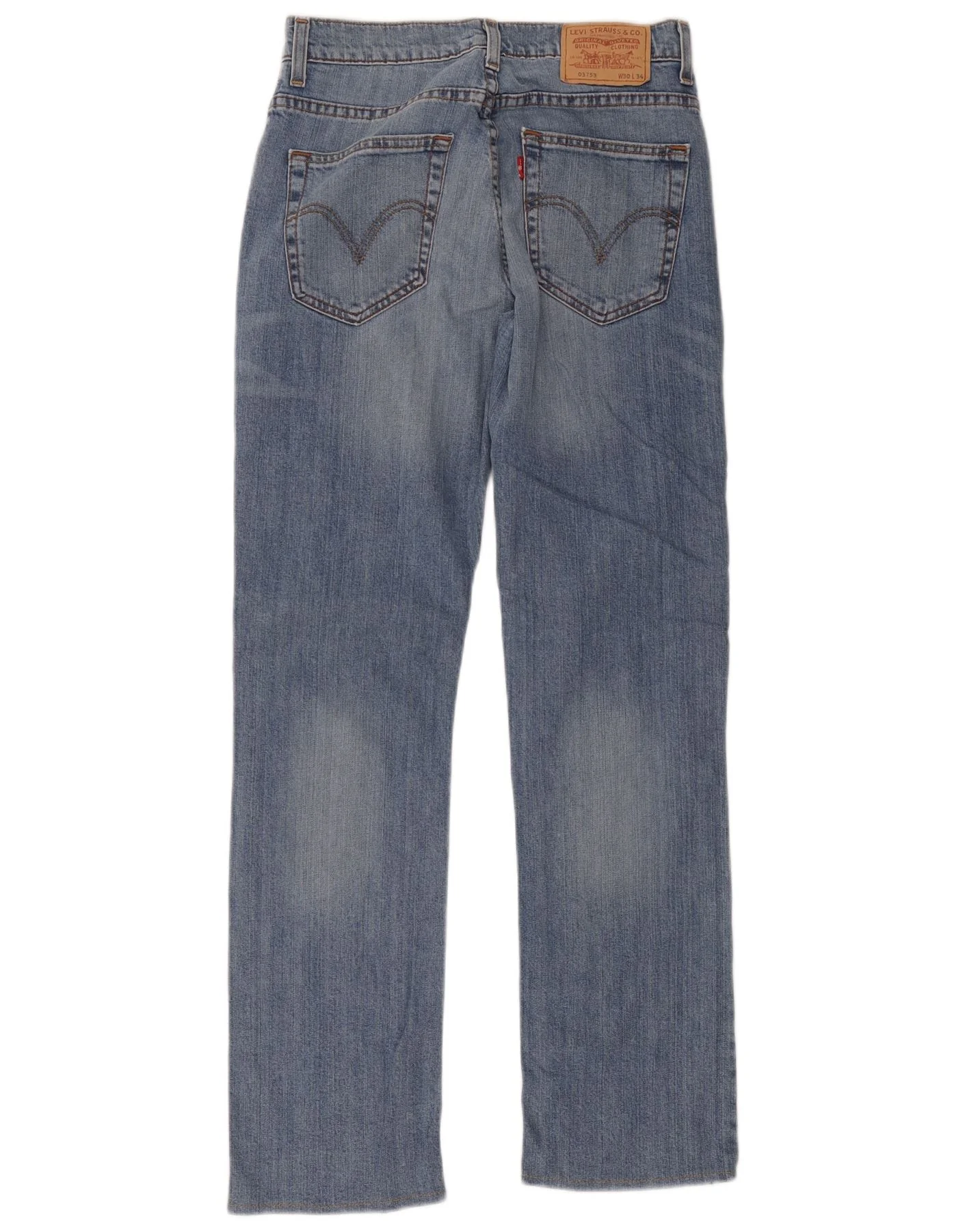 Levi's Mens Straight Jeans W30 L34 Blue - Image 2