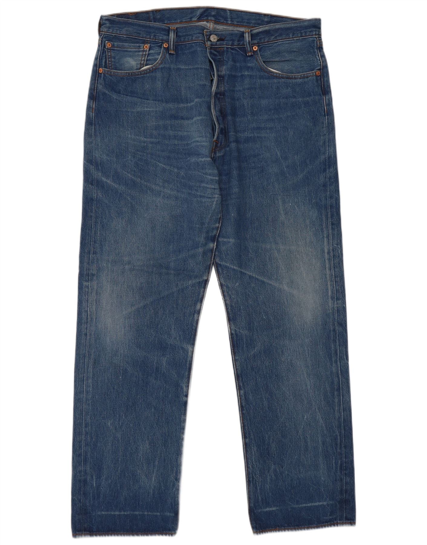 Levi's Mens Straight Jeans W40 L34 Blue Cotton