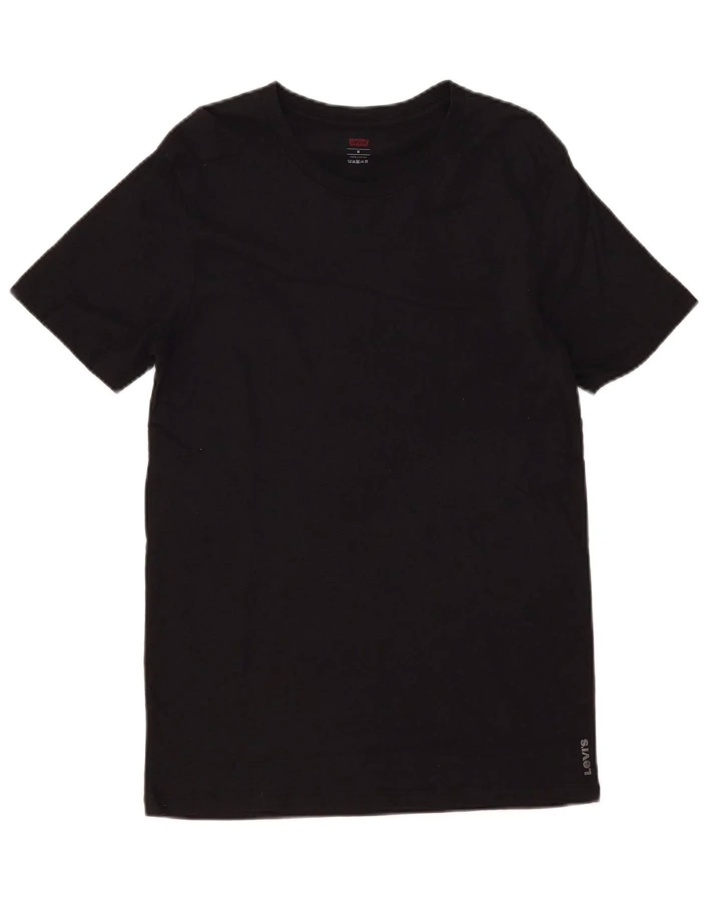 Levi's Mens T-Shirt Top Medium Black Cotton